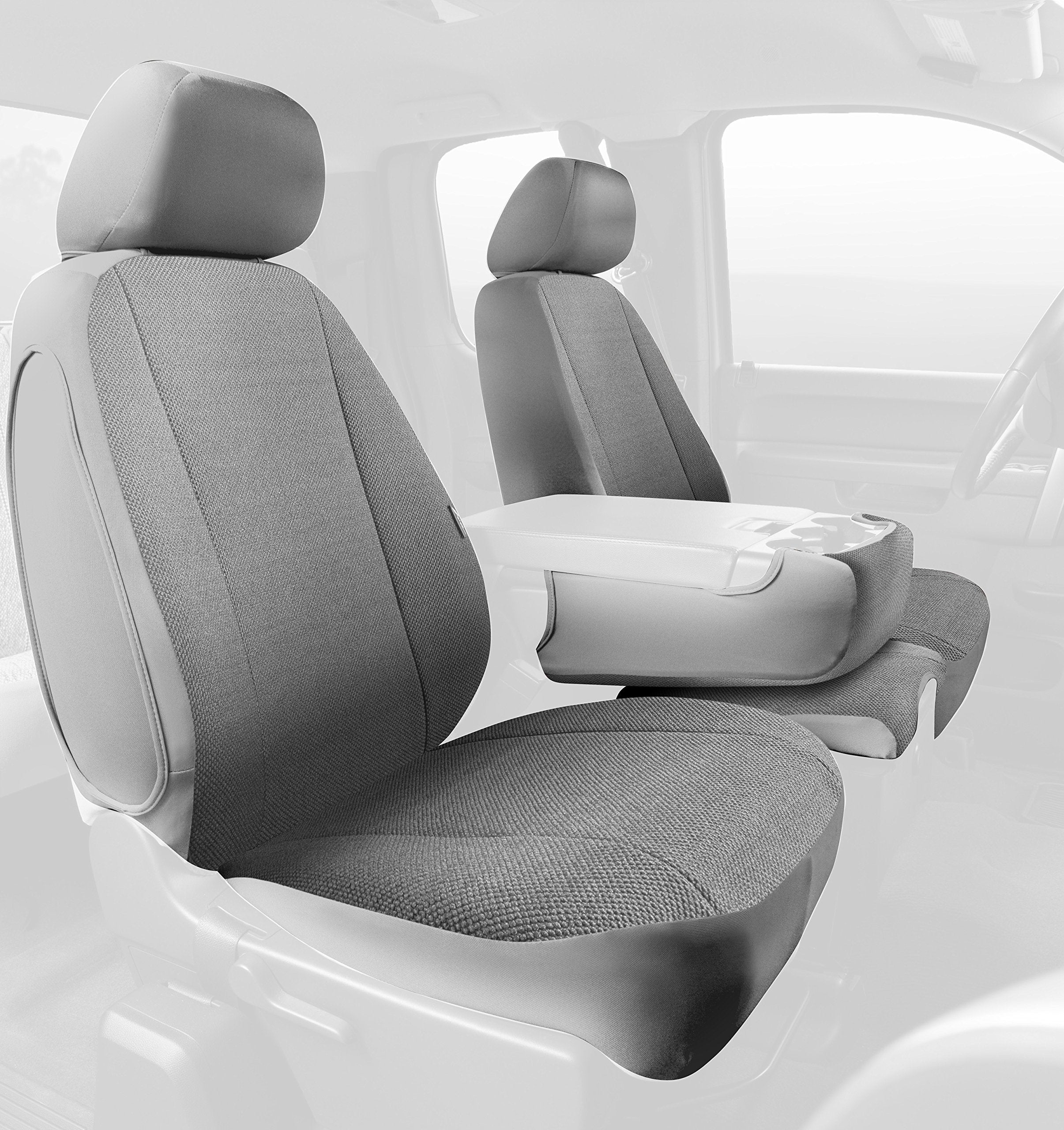 Fia TRS40 Solid Wrangler TRS47-10 Solid Gray Seat Cover (Front Split Seat 40/20/40/Saddle Blanket)