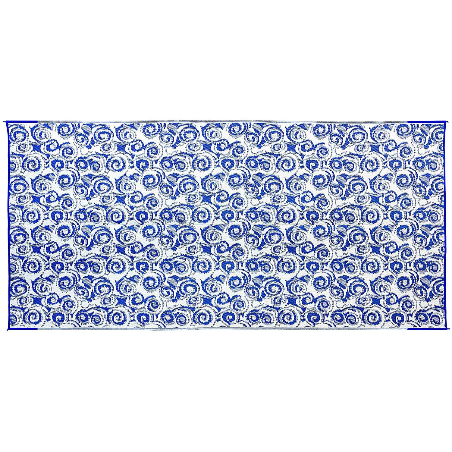 Swirl Awning Camco 42841 Leisure Mat-Blue 8' X 16'