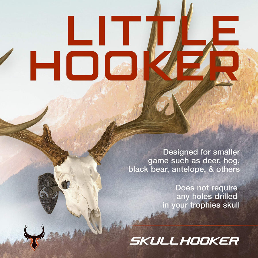 Skull Hooker Little Hooker Realtree Edition Trophy Mount - Perfect Kit for Hanging and Mounting Hogs, Aoudad, Alligator, Black Bear Skulls for Display, Robust Brown