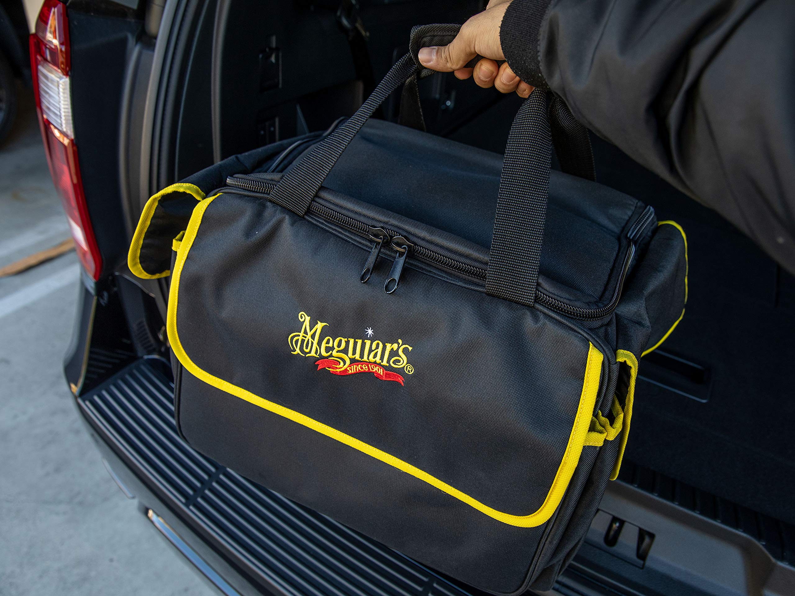 Meguiar's Premium Car Detailing Bag and Supply Organizer - Portable for All Your Favorite Supplies, Black