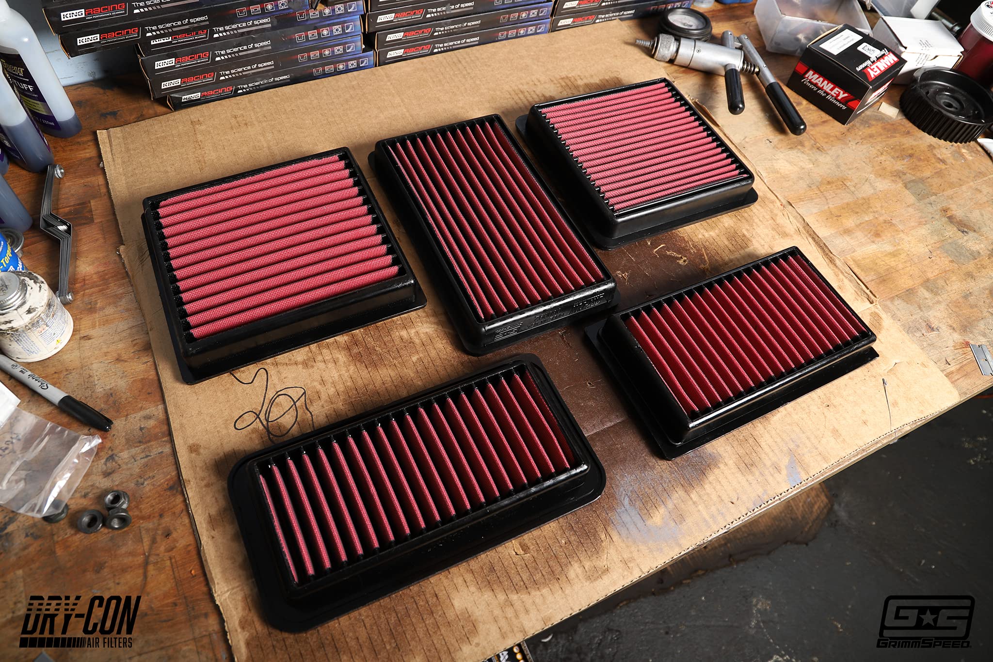 GrimmSpeed Air Filter Dry-Con (Manual Trans /Metal IM Only) Compatible with 17-20 Subaru BRZ