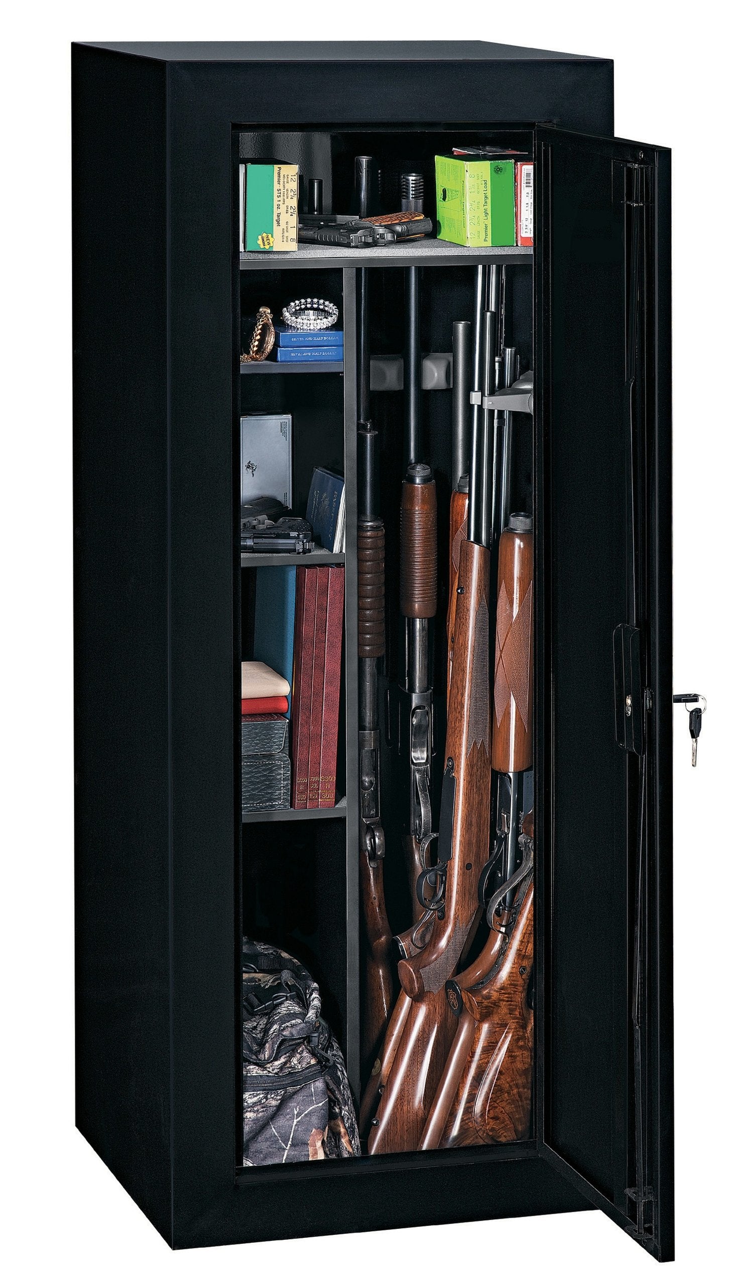 18-Gun Stack-On GCB-18C Steel Convertible Security Cabinet, Black