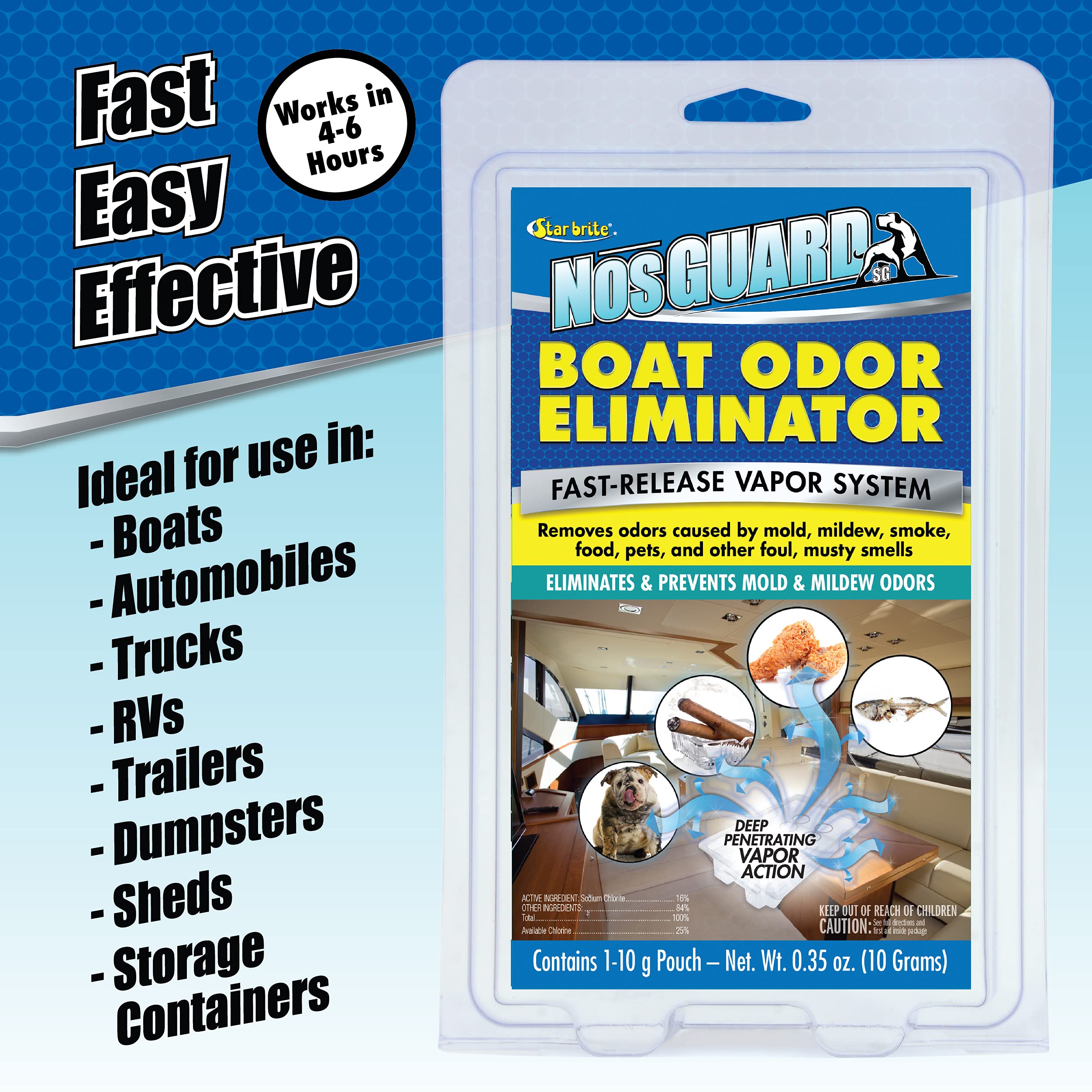 Boat Odor Eliminator STAR BRITE - Fast-Release Vapor System 10g (089990)