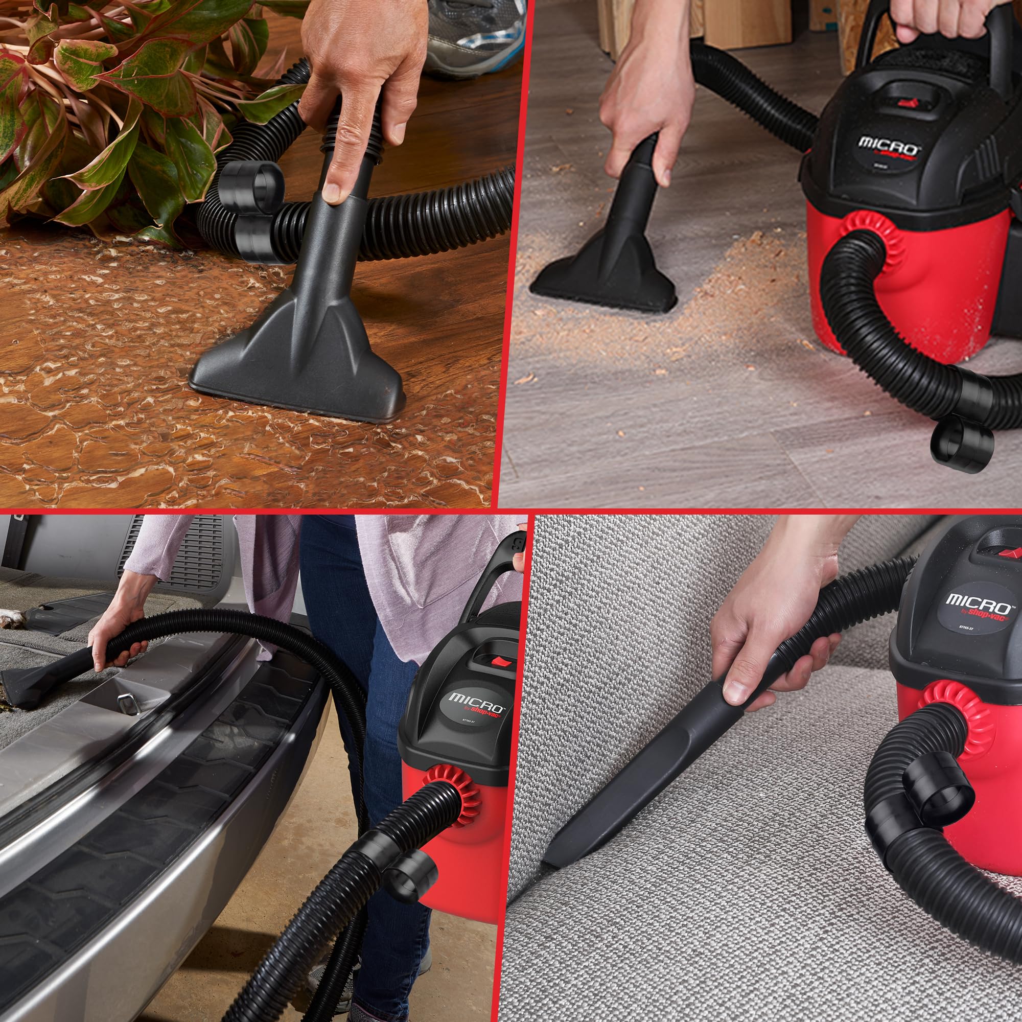 Flexible Hose Shop-Vac 9056400, 1-1/4 in. Diameter x 4 ft. Length, Durable For Wet/Dry Vacuums, Black (1-Pack)
