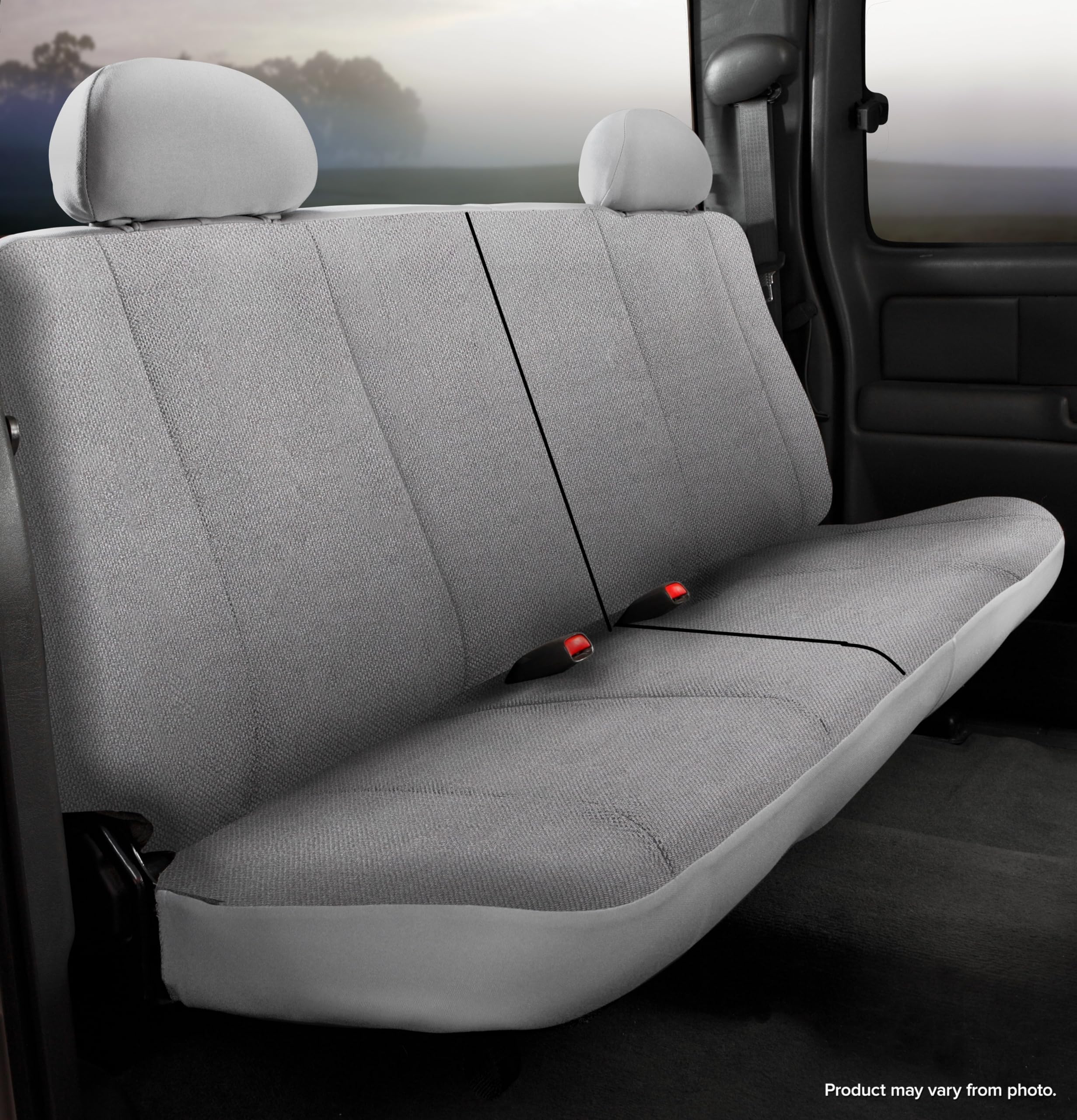 Fia Gray TRS45-13 Custom Fit Rear Seat Cover Split Seat 50/50 - Saddle Blanket (Solid Gray)