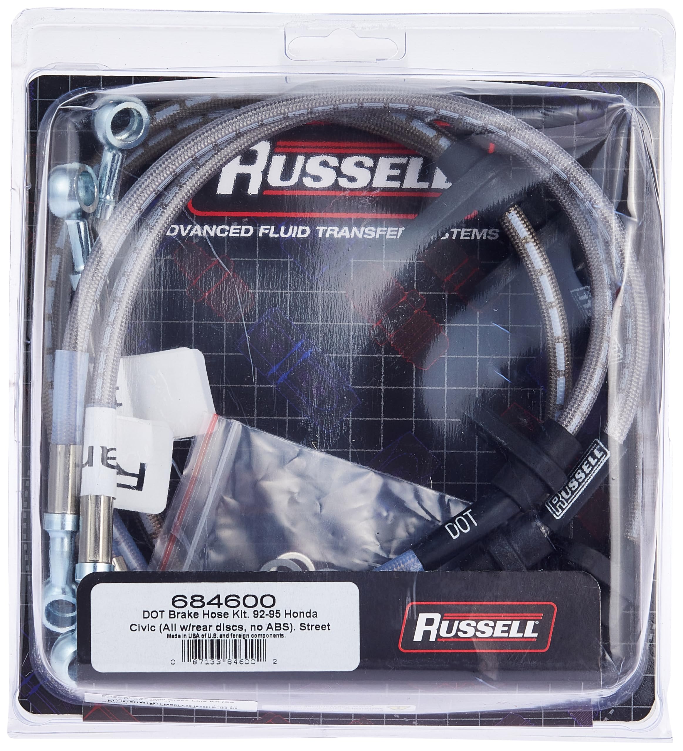 684600 RUSSELL Brake Line Kit (SS 92-95 Honda Civic)