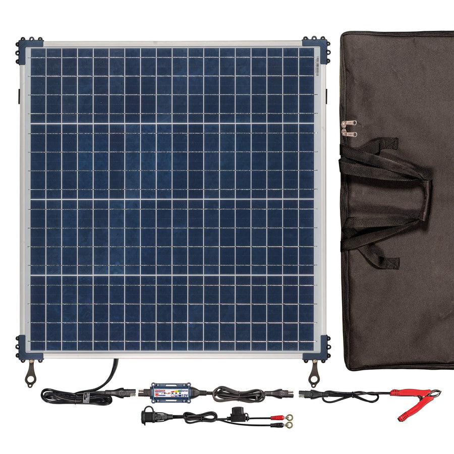 Solar Optimate 60W Travel kit, TM523-6TK, 6-Step 12V 5A Weatherproof Solar Battery Saving Charger & maintainer
