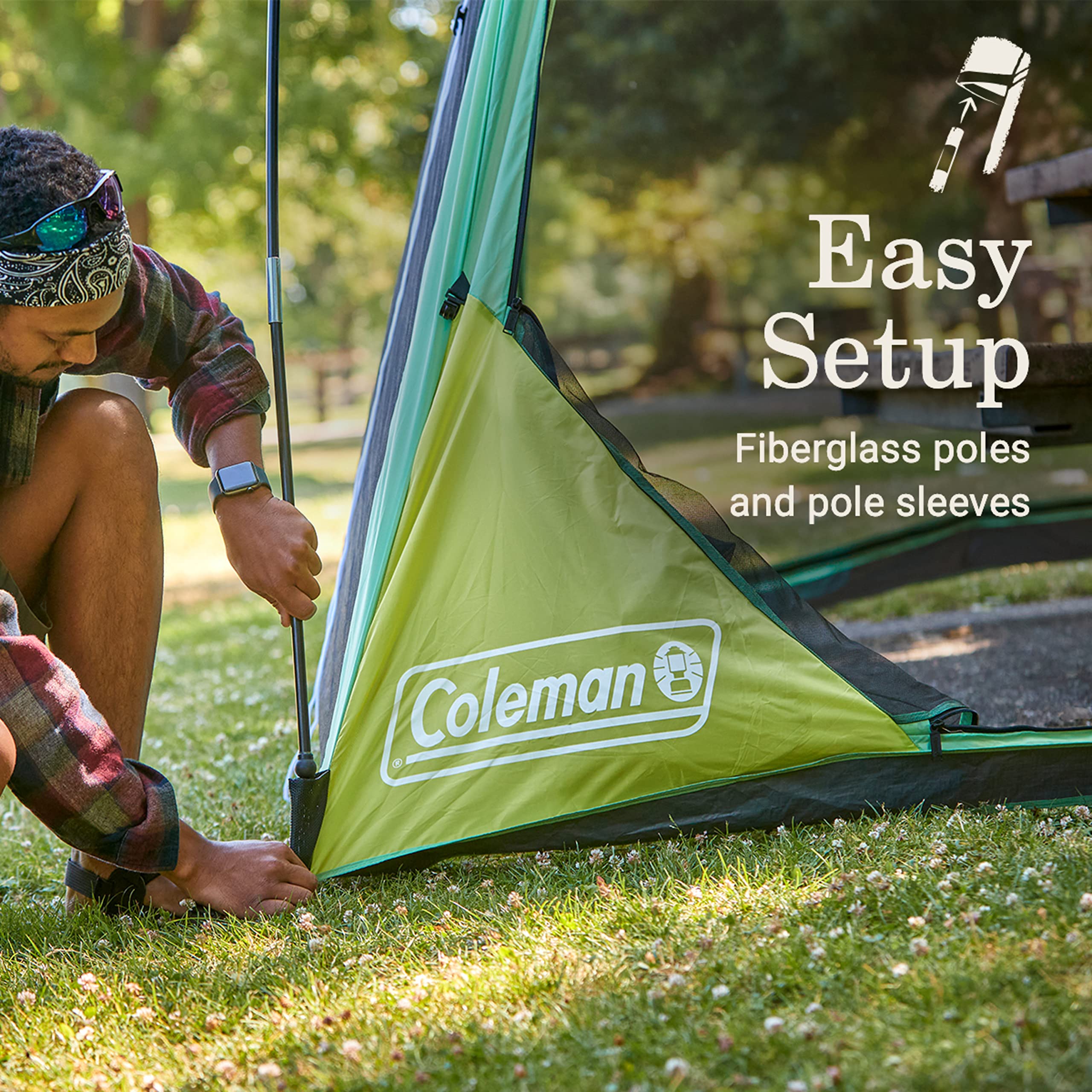 Skyshade Coleman Screen Dome Canopy Tent 10 x 10 Shade Canopy UPF 50+ Outdoor Tent for Camping Tailgating and Beach Shade Moss