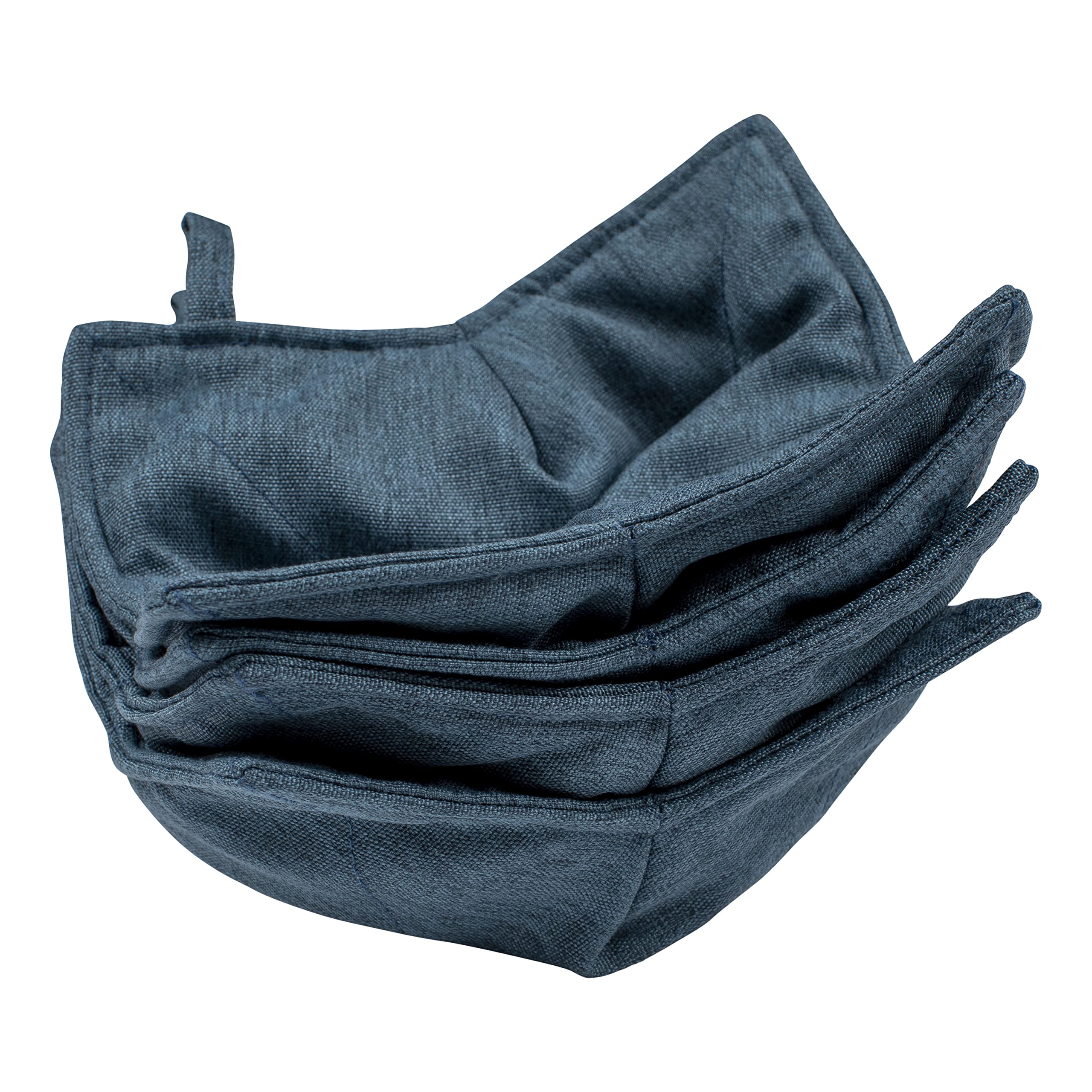 Cozy Bowl Holder Set Lippert™ - 4 Pieces, Navy – Insulate Food and Protect Your Hands – Made from Premium, Microwave-Safe Polyester Fabric – Temperature Rated to 400°F – Machine Washable – 2022107823