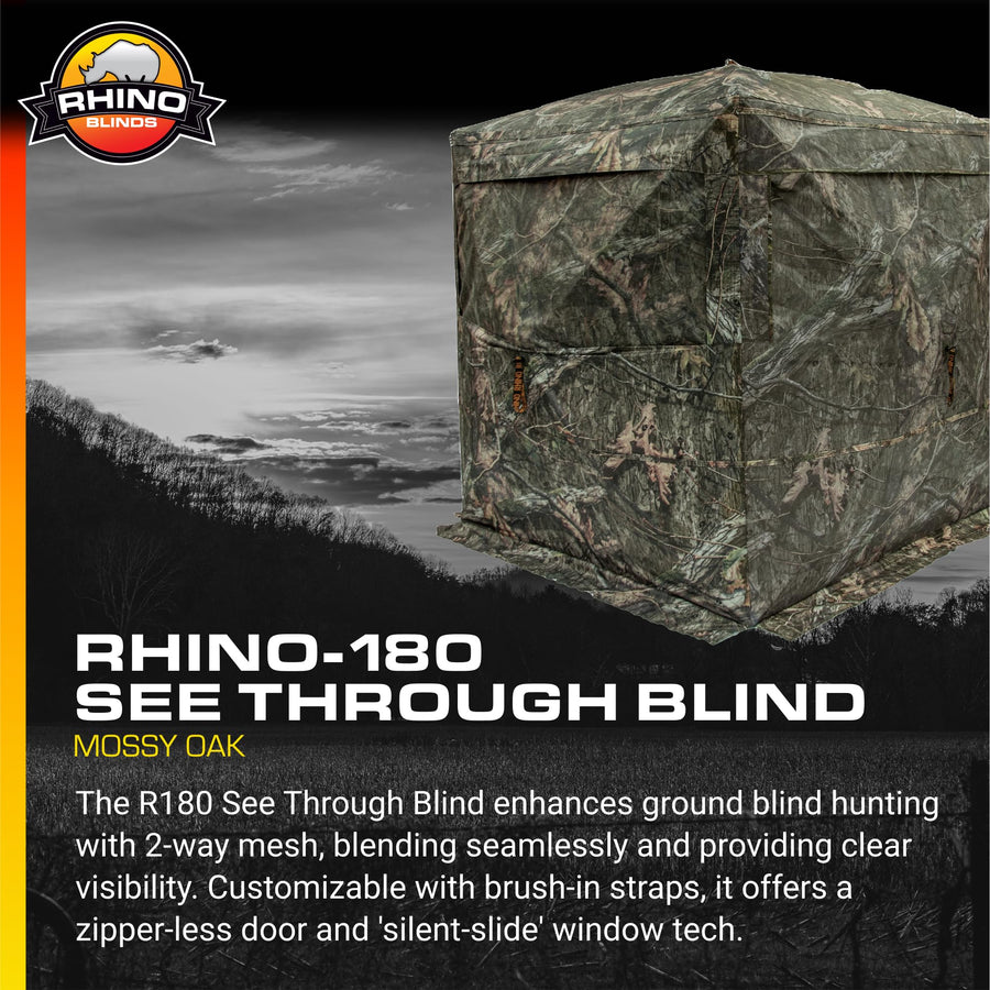 Rhino R180 Blinds 3 Person See Through Hunting Ground Blind