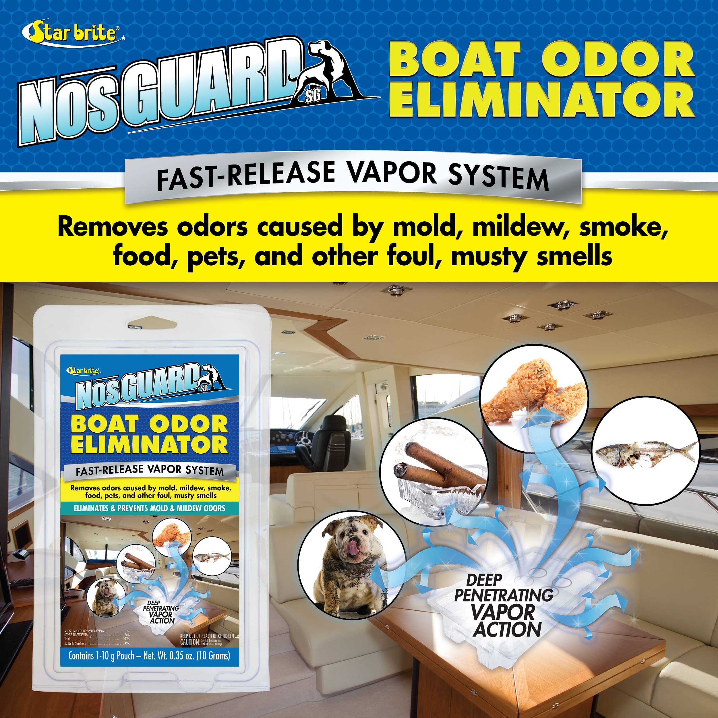 Boat Odor Eliminator STAR BRITE - Fast-Release Vapor System 10g (089990)