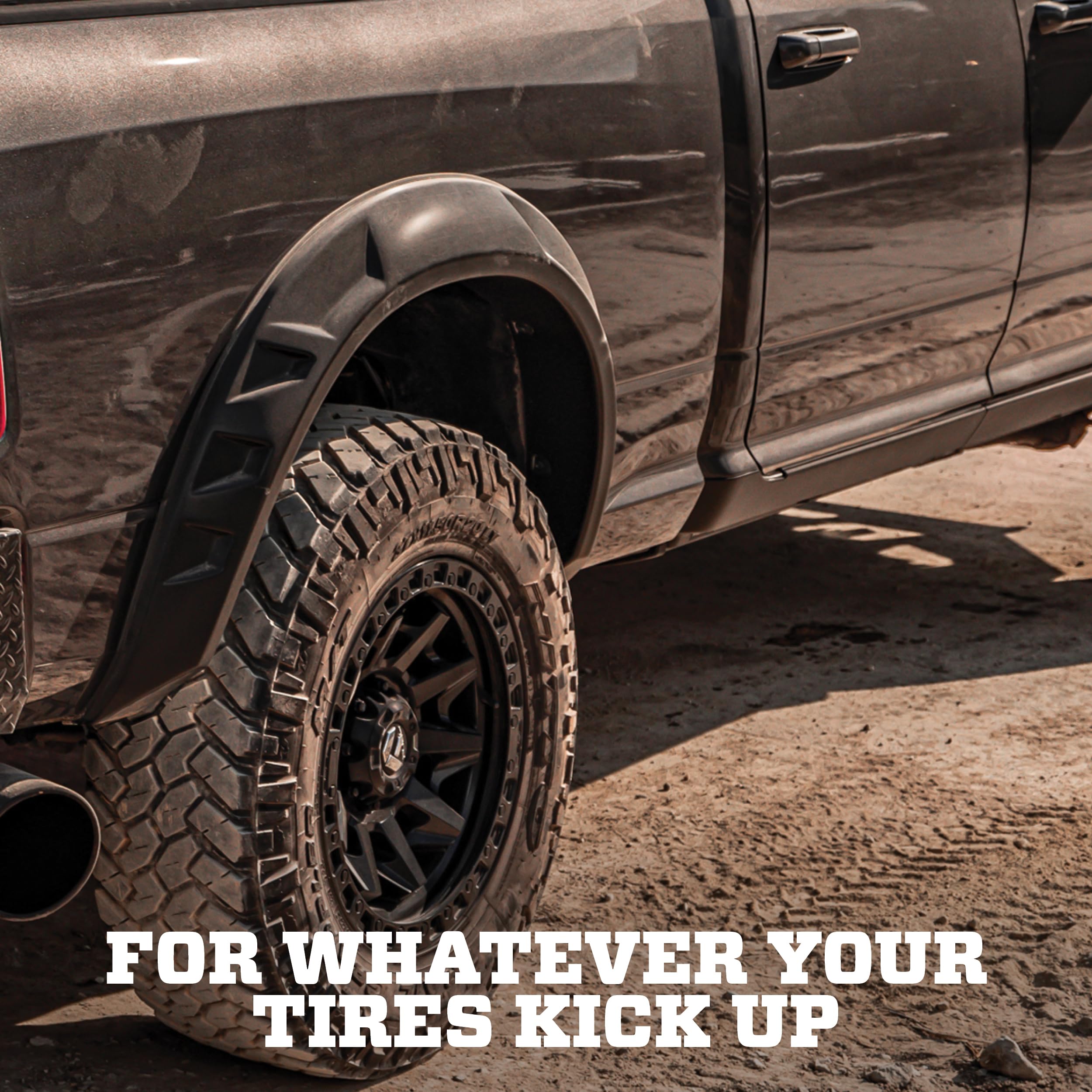 Husky Liners DRT Style Fender Flares | Fits 2021-2026 Ford F-150 (Does NOT Fit Lightning or Raptor Model) | Front & Rear, 4-pcs. Black | 2802972