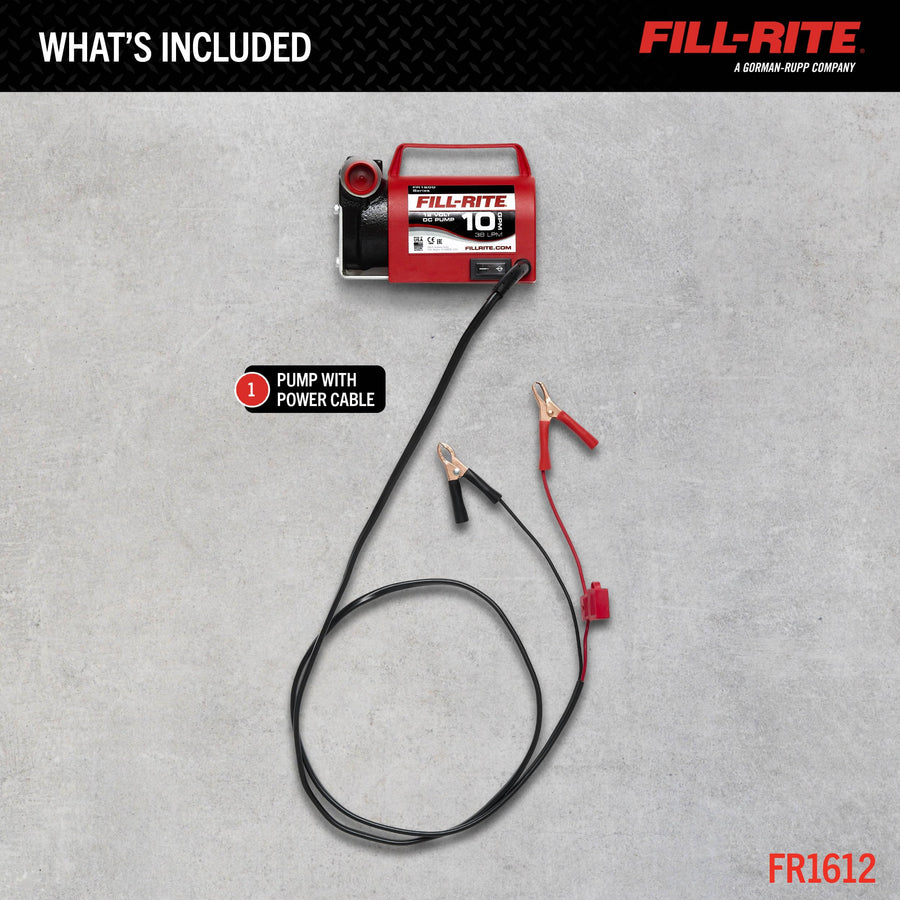 Fill-Rite Portable Diesel Transfer Pump FR1612 (Pump Only w/Power Cable & Battery Clips)