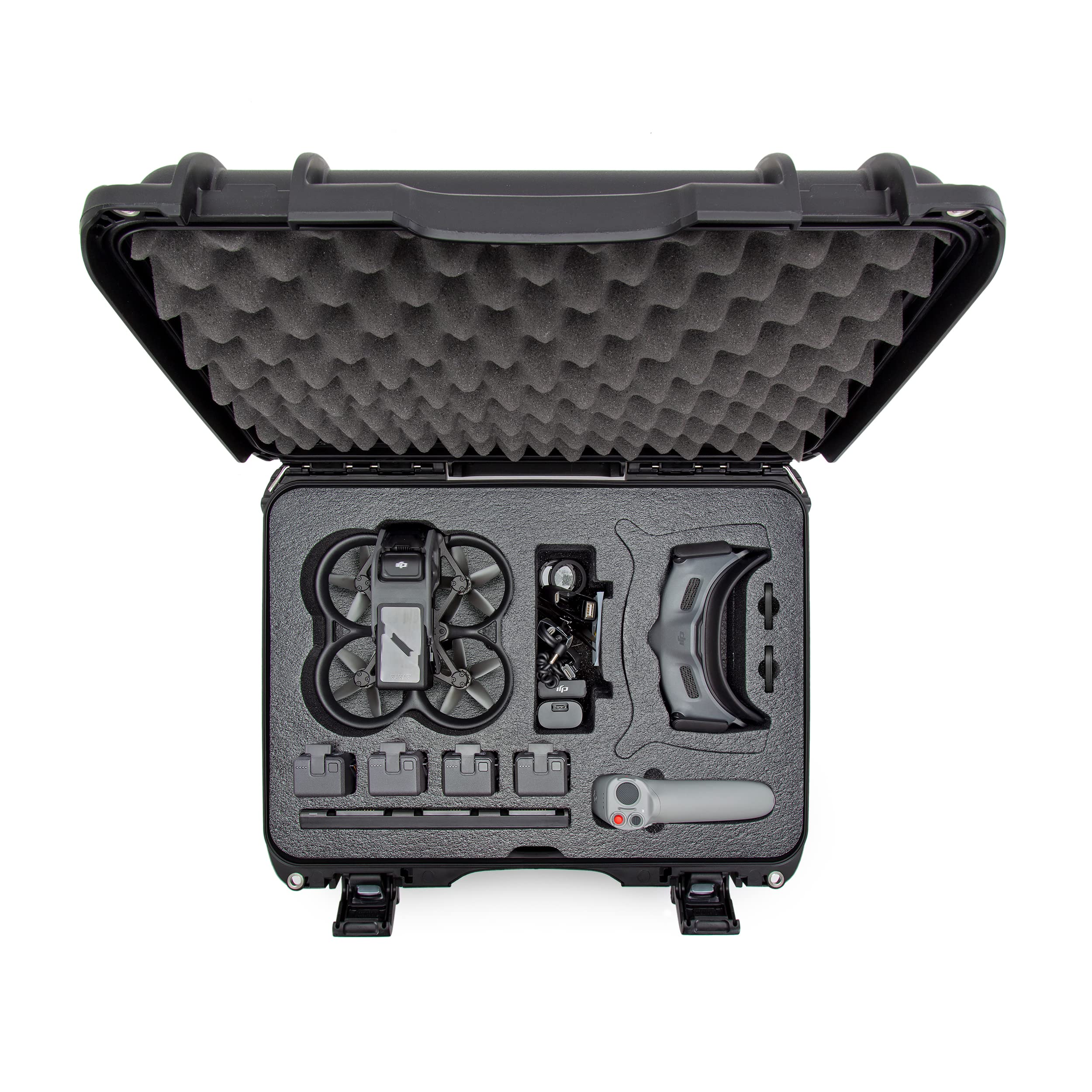 Waterproof Nanuk 925 Hard Case with Foam Insert for DJI Avata FPV Unit, Goggles and Fly More Combo - Black (925S-080BK-0A0-C0745)
