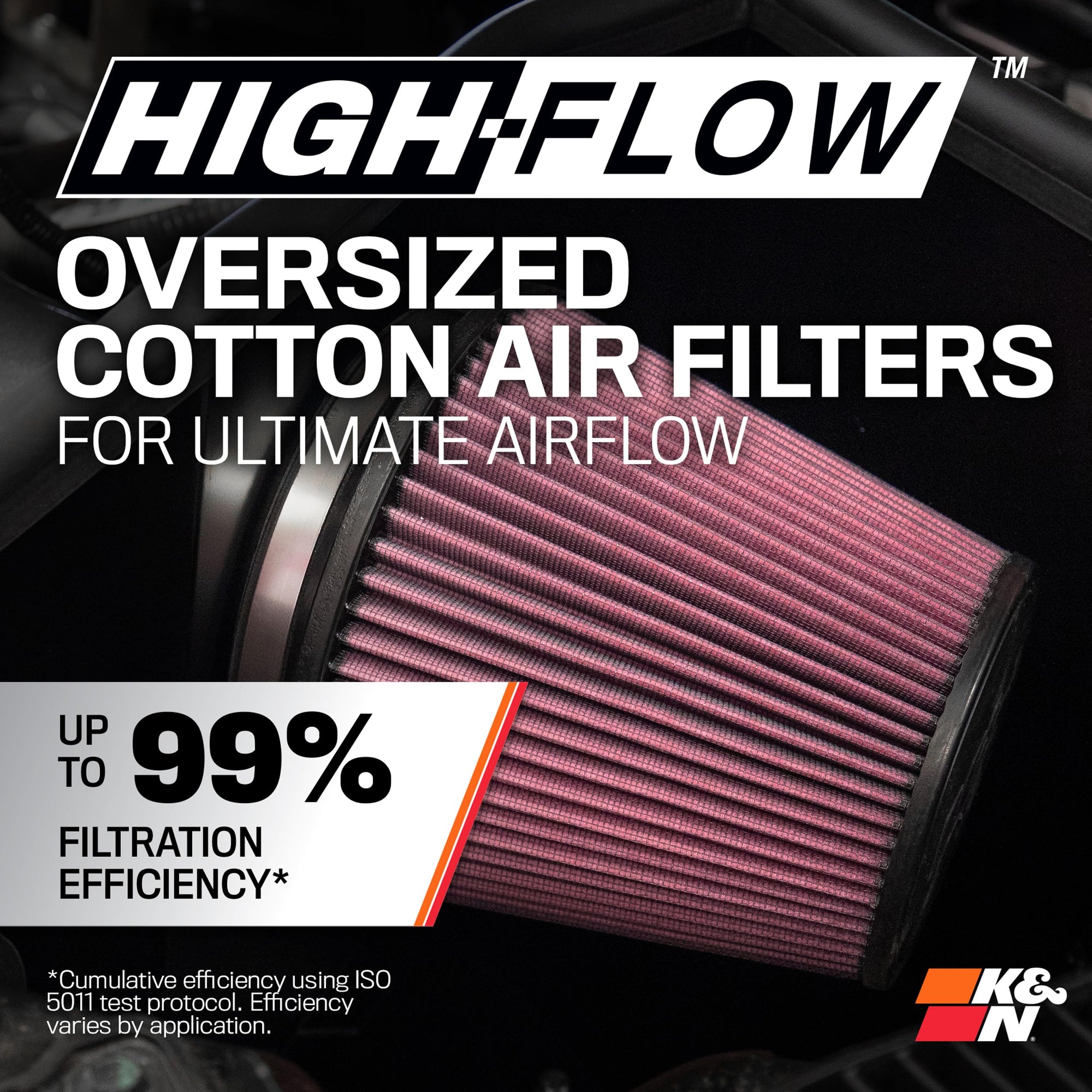 Cold Air Intake System K&N: High-Flow Air Filter, Increase Performance & Acceleration: Compatible with 2023-2024 Nissan: Z, 69-7086TC