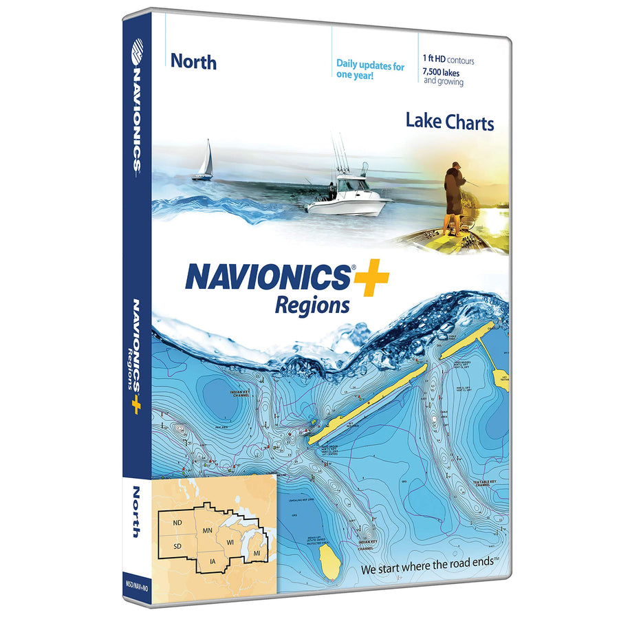 North Lake Charts Navionics Plus on SD/MSD,Black