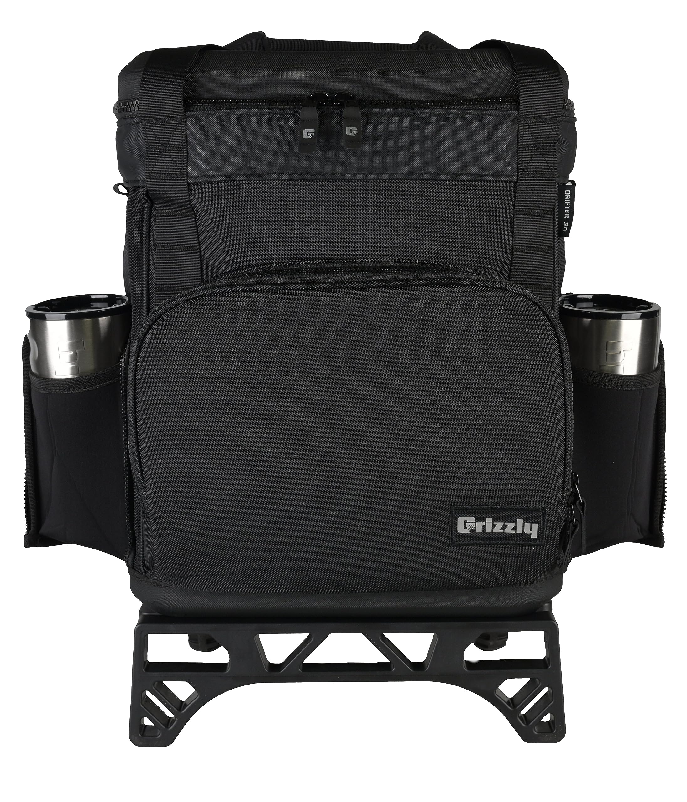 30 Wheeled Grizzly Drifter Soft Sided Cooler | 30 qt Cooler Bag | Ice Chest for Beach Boat Camping Car Fishing Golf Hiking Hunting Lunch | Lightweight Wheeled Portable Insulated Water | Blackout