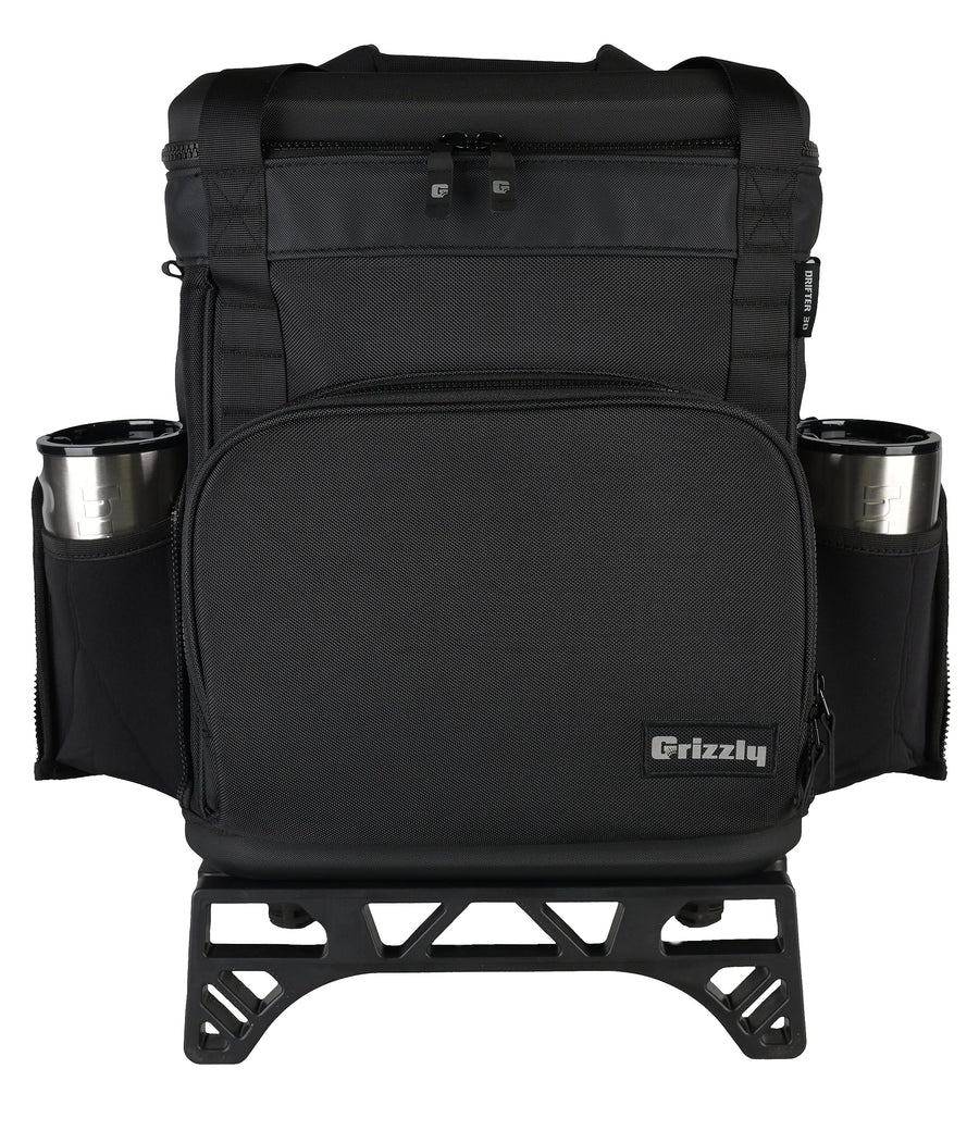 30 Wheeled Grizzly Drifter Soft Sided Cooler | 30 qt Cooler Bag | Ice Chest for Beach Boat Camping Car Fishing Golf Hiking Hunting Lunch | Lightweight Wheeled Portable Insulated Water | Blackout