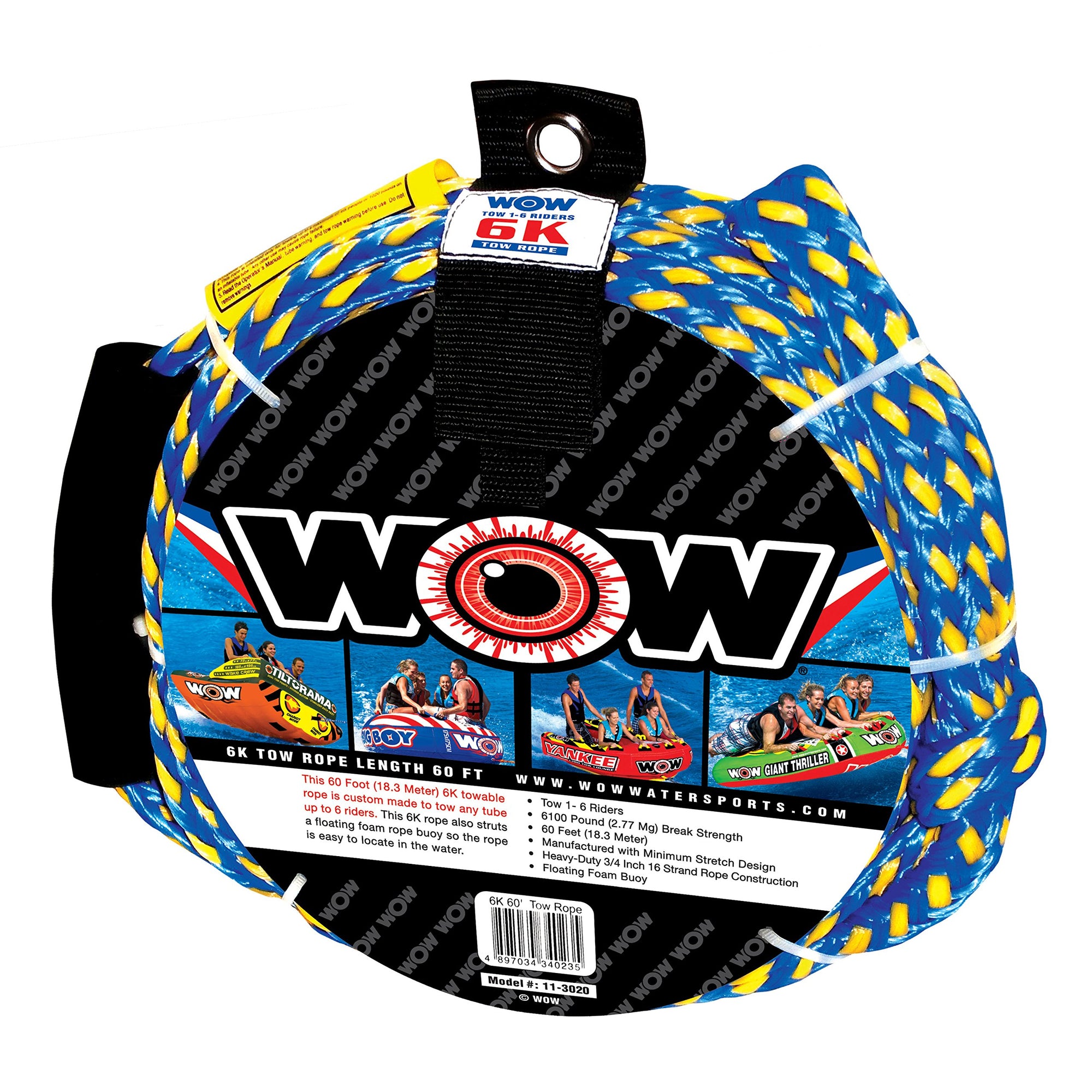 6K Wow 60' Tow Rope