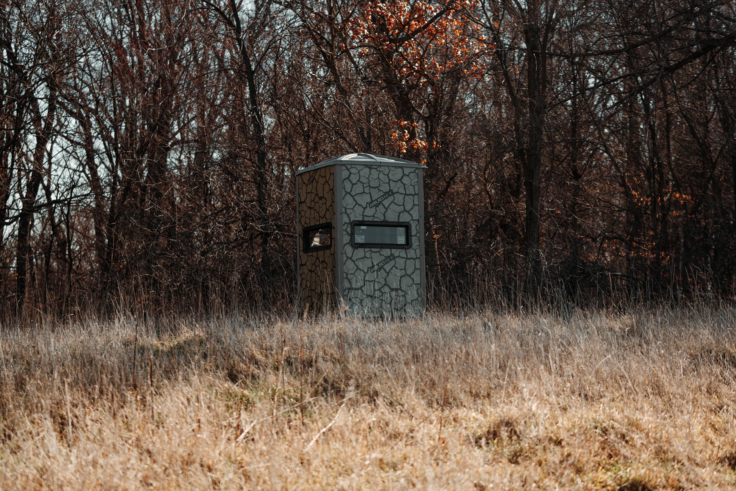 Muddy Box Blind/Gunner Steel Wall Construction/Cracked Mud Camo