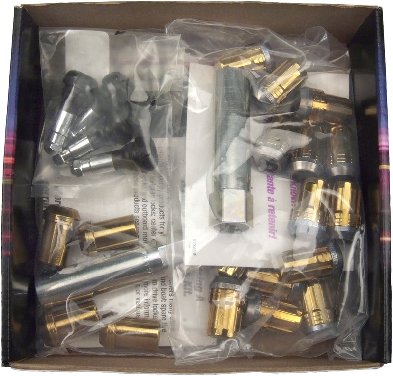 SplineDrive McGard 65454GD Chrome/Gold Wheel Installation Kit (M12 x 1.25 Thread Size) - for 4 Lug Wheels