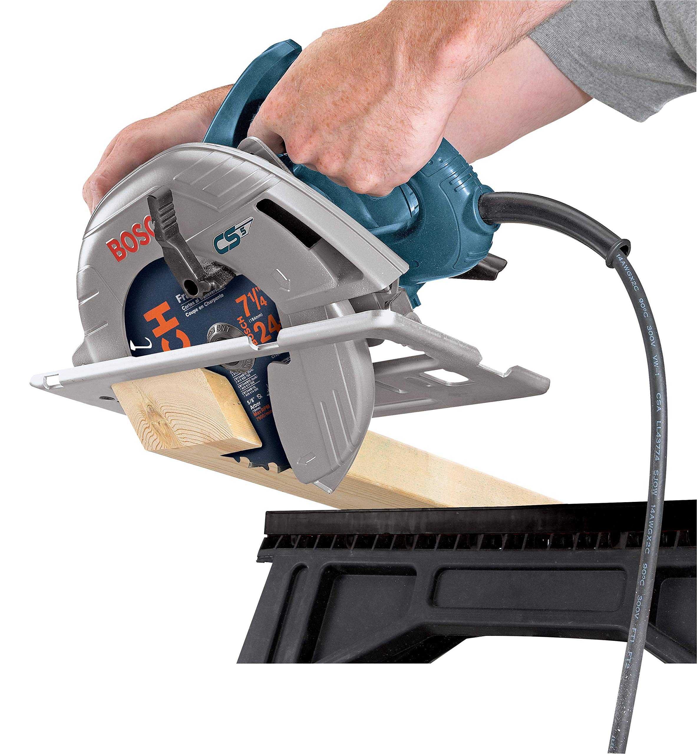 BOSCH 7-1/4-Inch Circular Saw, CS5 120-Volt Bosch Blue