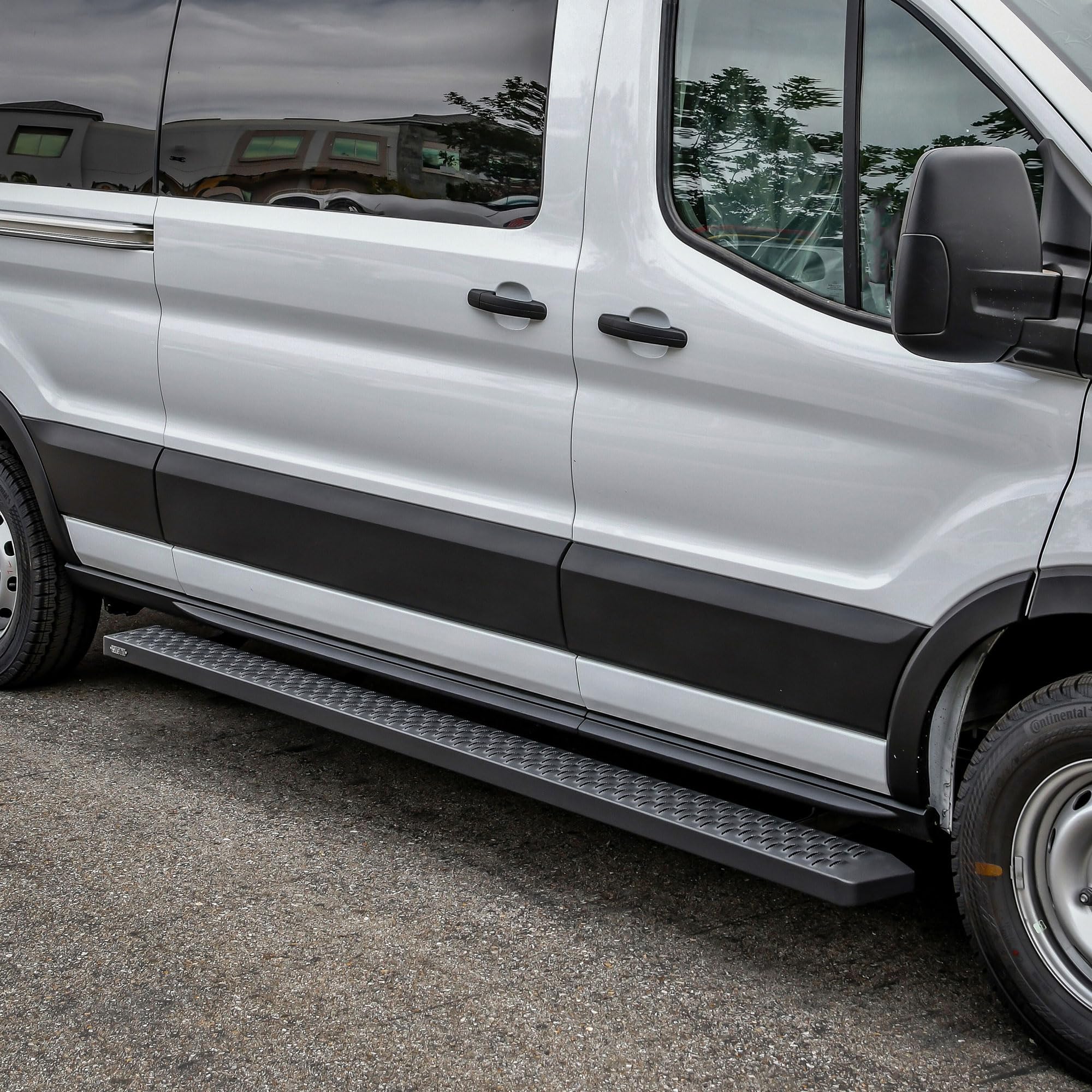 Westin Grate Steps 27-80005 Running Boards fits 2015-2025 Transit Van 150 250 350 (46" Driver Side & 97" Passenger Side) Textured Black Pair
