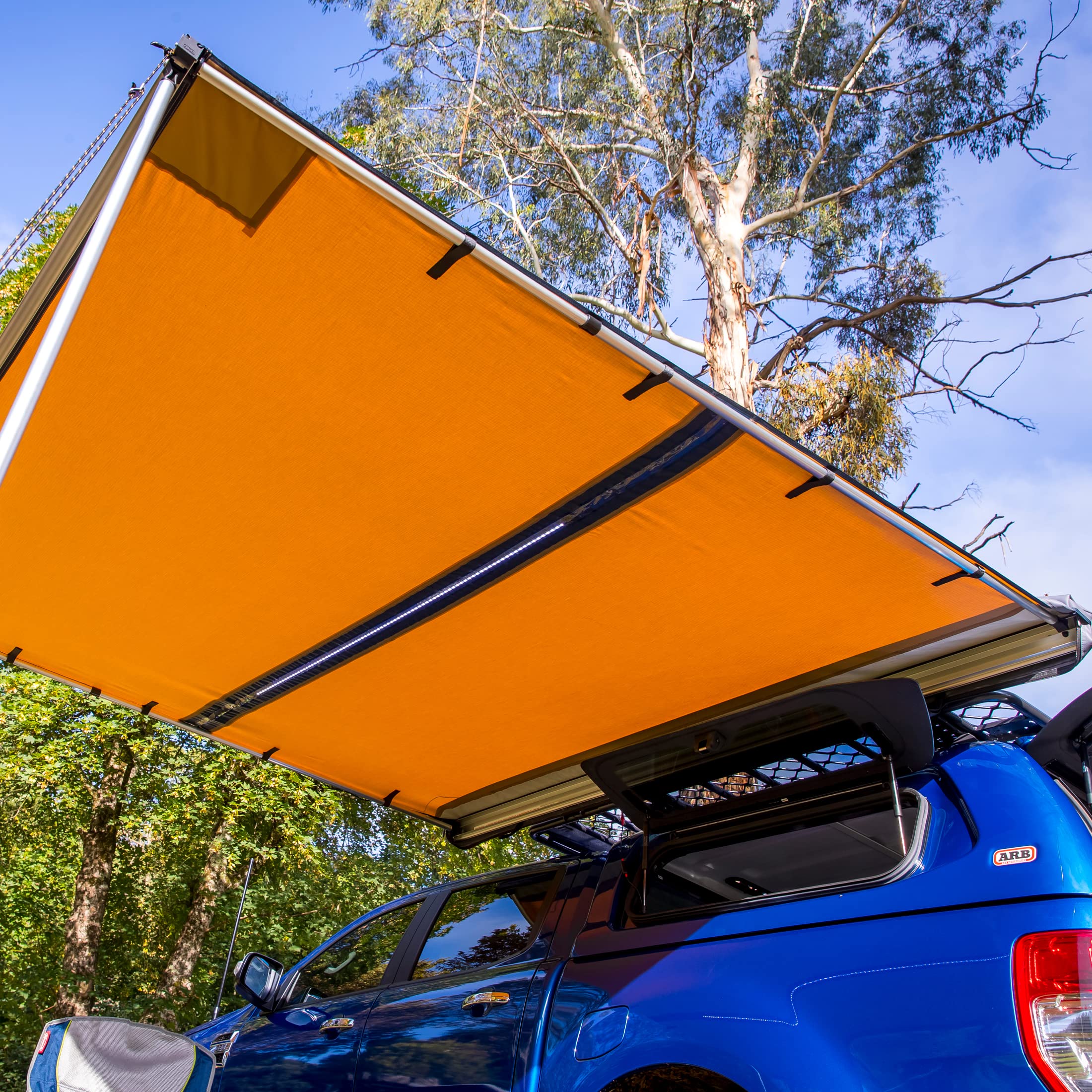 ARB 4x4 814410 Accessories Retractable Awning with Led Light Strip Included 2500x2500mm 8.2 Feet, Ideal for Camping, Roadtrips, Outdoor Trips, Travel, Expeditions, RV, Camper, 4x4 and SUV