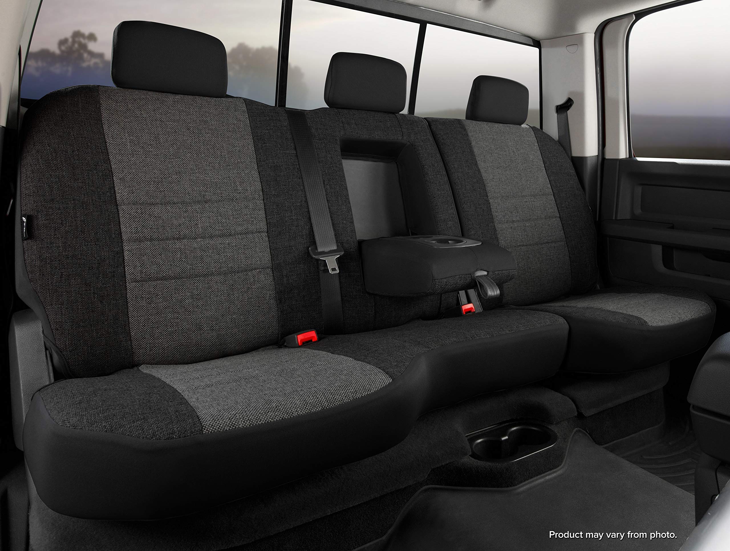 Charc Fia OE32-54 Custom Fit Rear Seat Cover Split Seat 40/60 - Tweed (Charcoal)