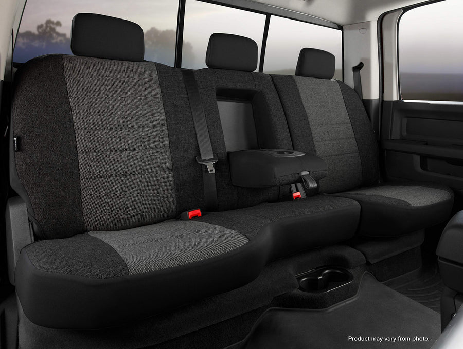 Charc Fia OE32-54 Custom Fit Rear Seat Cover Split Seat 40/60 - Tweed (Charcoal)