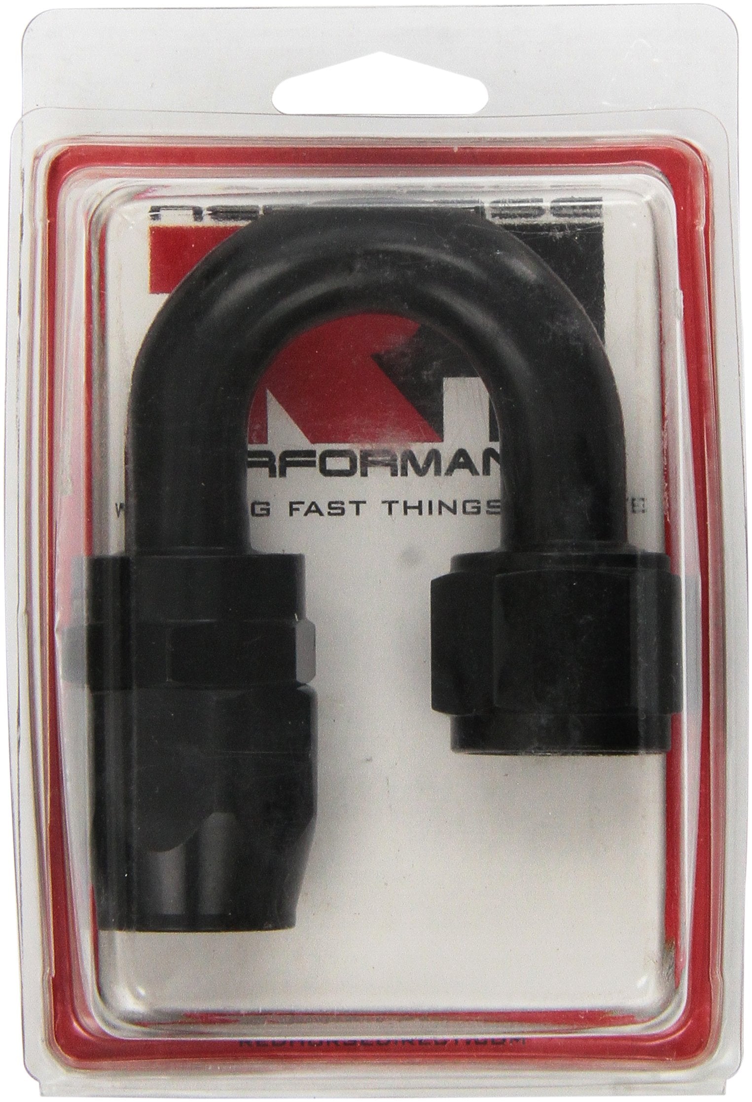 6180-12-2-12 Red Horse Performance 180 Degree Female Aluminum Hose End - Black