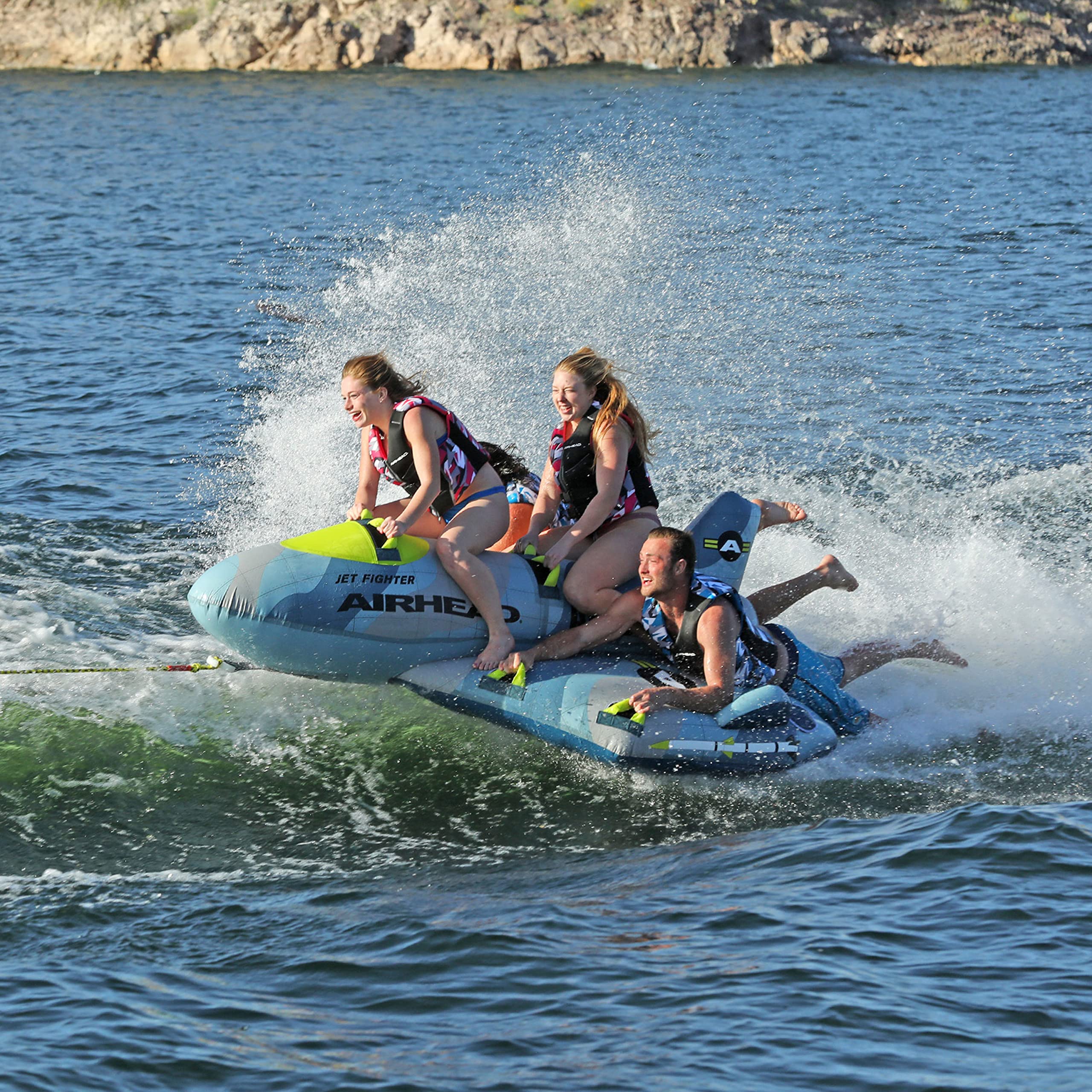Jet Fighter AIRHEAD | 1-4 Rider Towable Tube for Boating