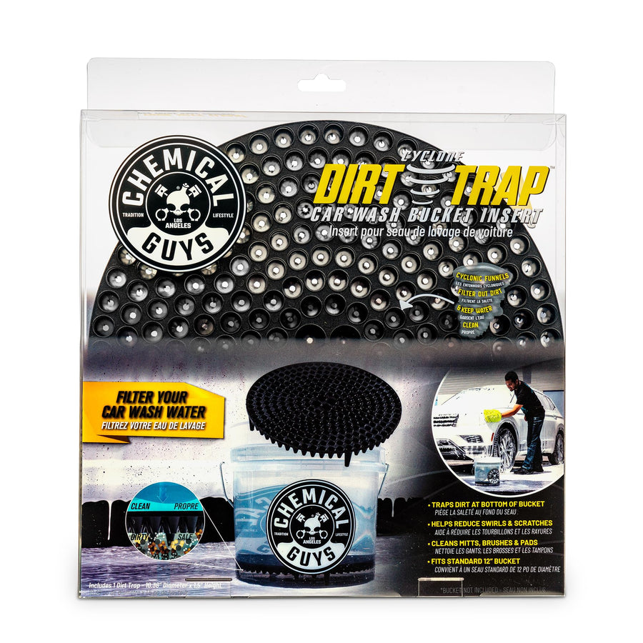 Chemical Guys Dirt Trap Cyclone Car Wash Bucket Insert - Filter Removes Dirt and Debris While You Wash, Helps Prevent Scratches, Perfect for Cars, Trucks, SUVs, RVs, and Motorcycles - 12 inch, Black