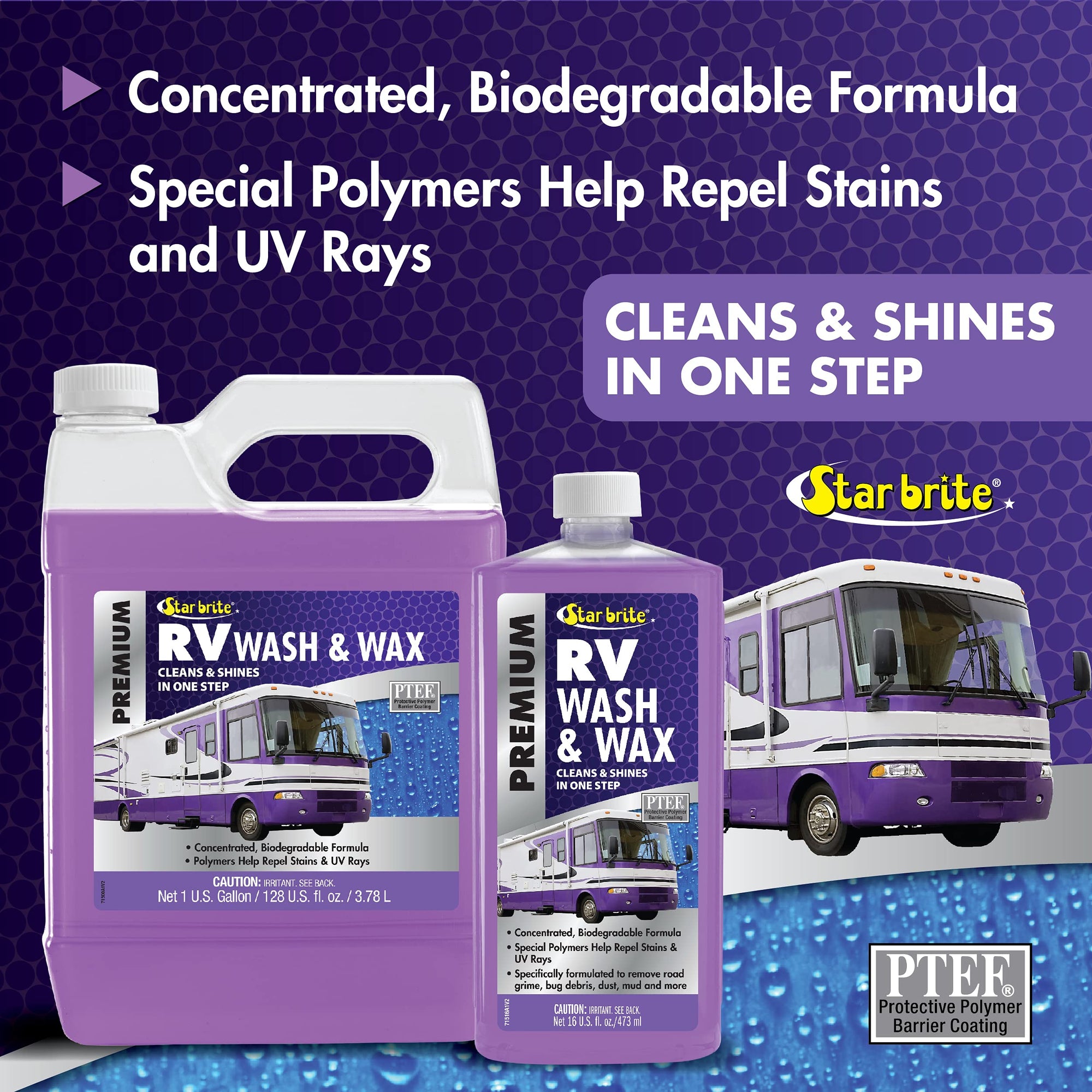 Rv Wash & Wax Star Brite 71516 16 Oz.