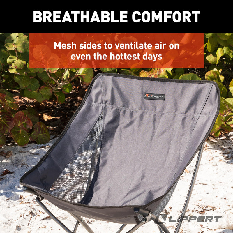 Baja™ Lippert Compact Camping Chair - Dark Grey