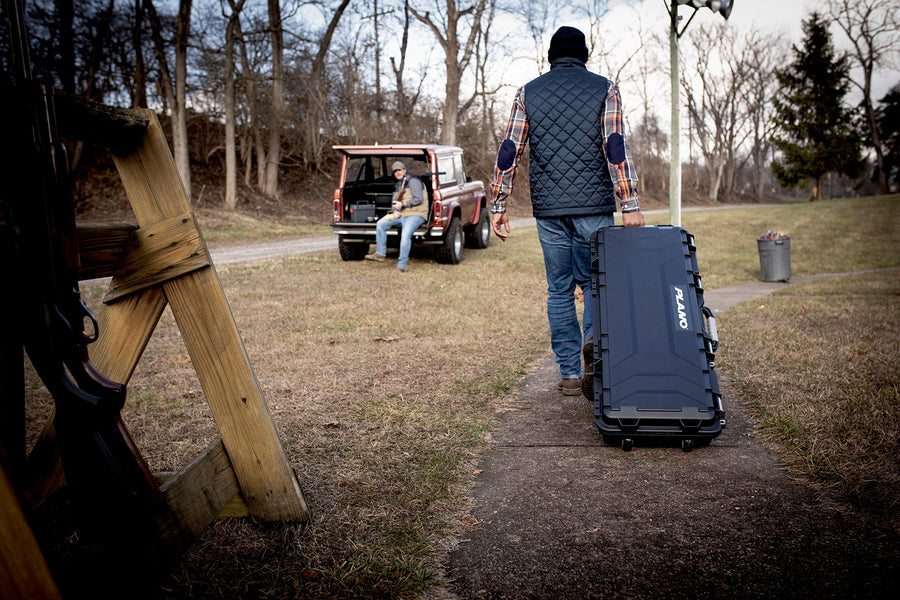Plano 44" Double Tactical Field Locker Gun Case, Black with Gray Accents, Wheeled Gun Storage, Airline Approved