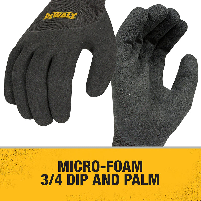 Dewalt Thermal Insulated DPG737L Grip Glove 2 In 1 Design, Large, Black/Yellow