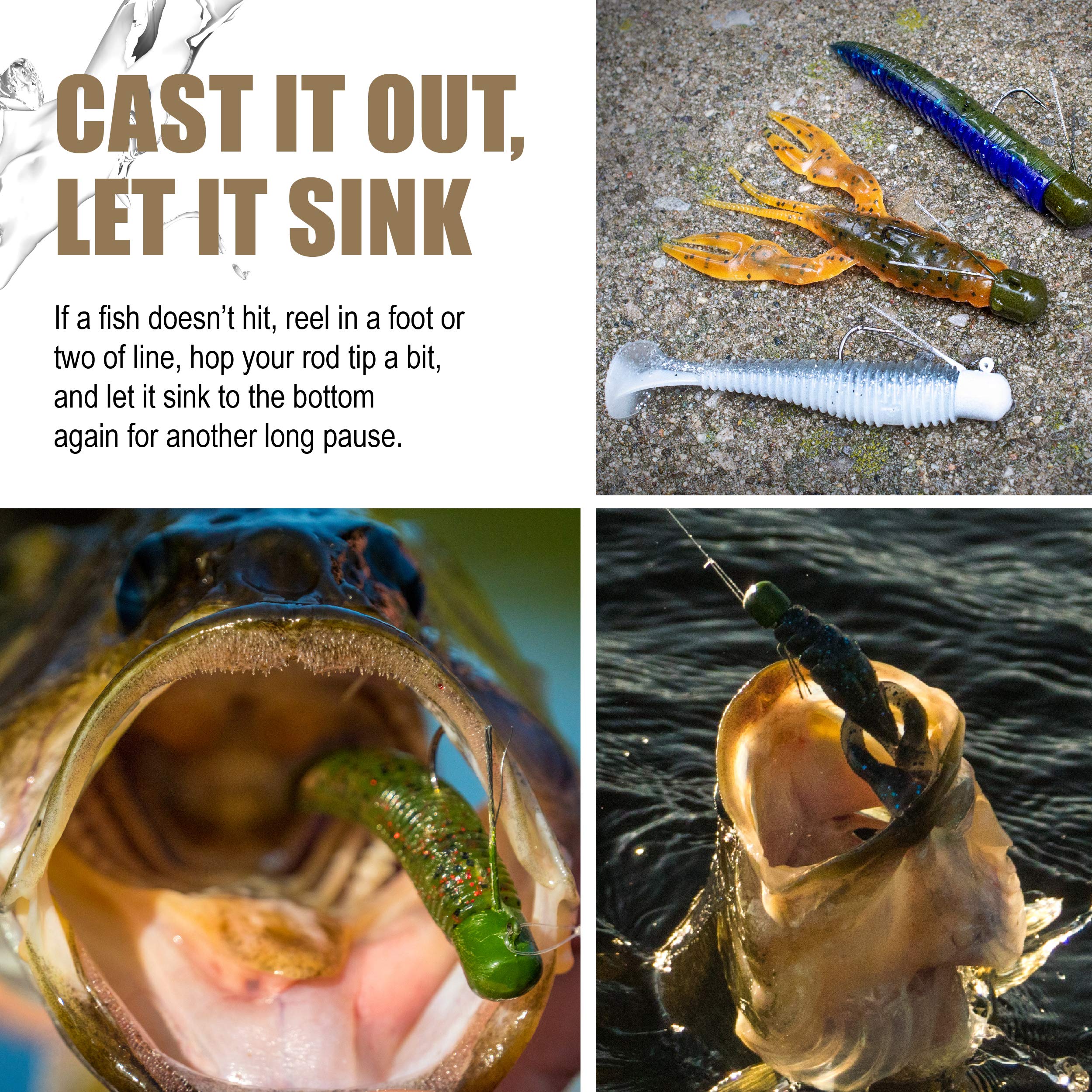 Finesse Swimbait Lunkerhunt Pre-Rigged, Perfect Pumpkin – Soft Bait Fishing Lure with Realistic Design, Weedless Mushroom Head Jig, Weighs ¼ oz, 3” Length