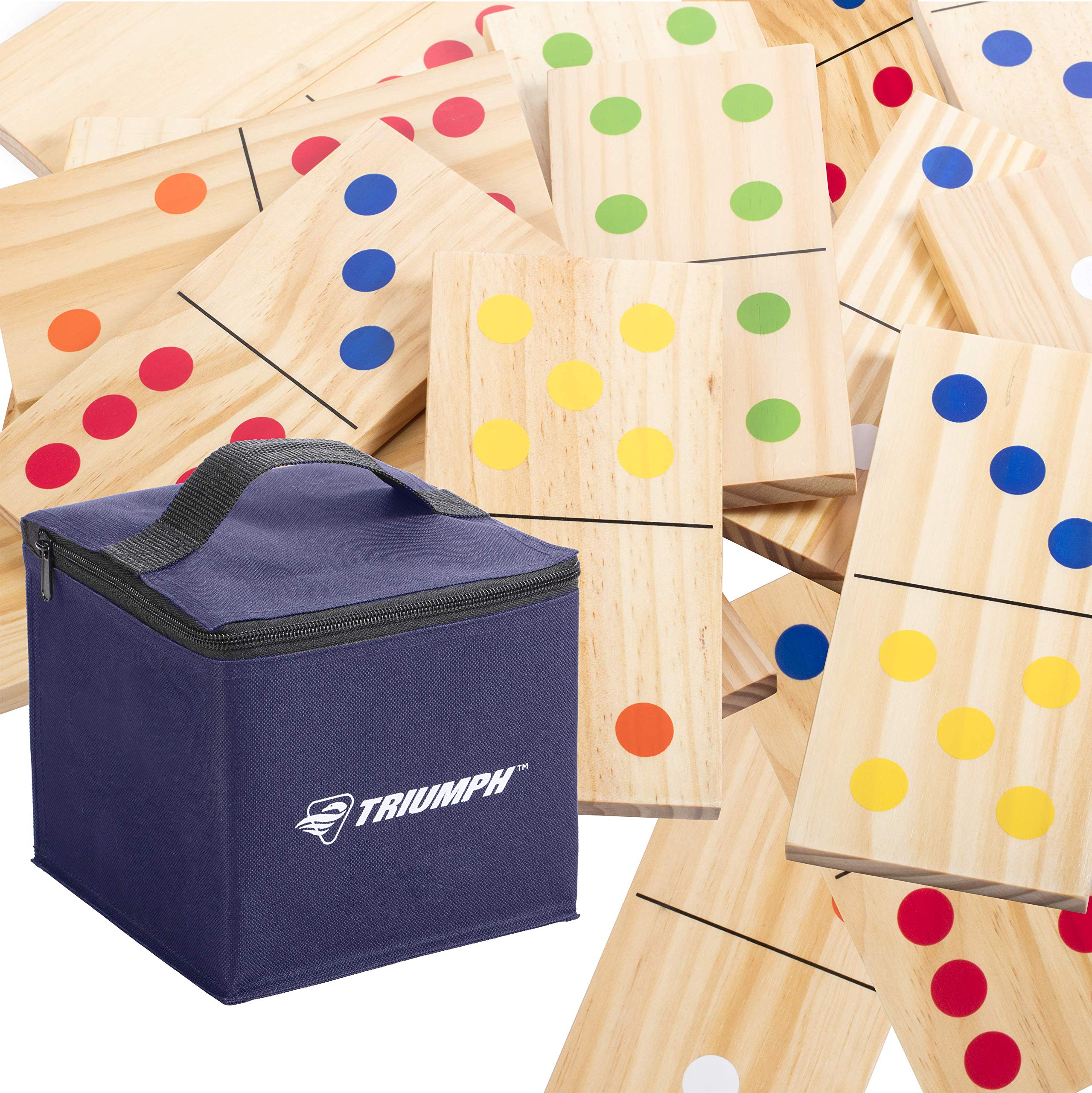 Domino Set Triumph USA, 28 pc Wood Lawn One Size