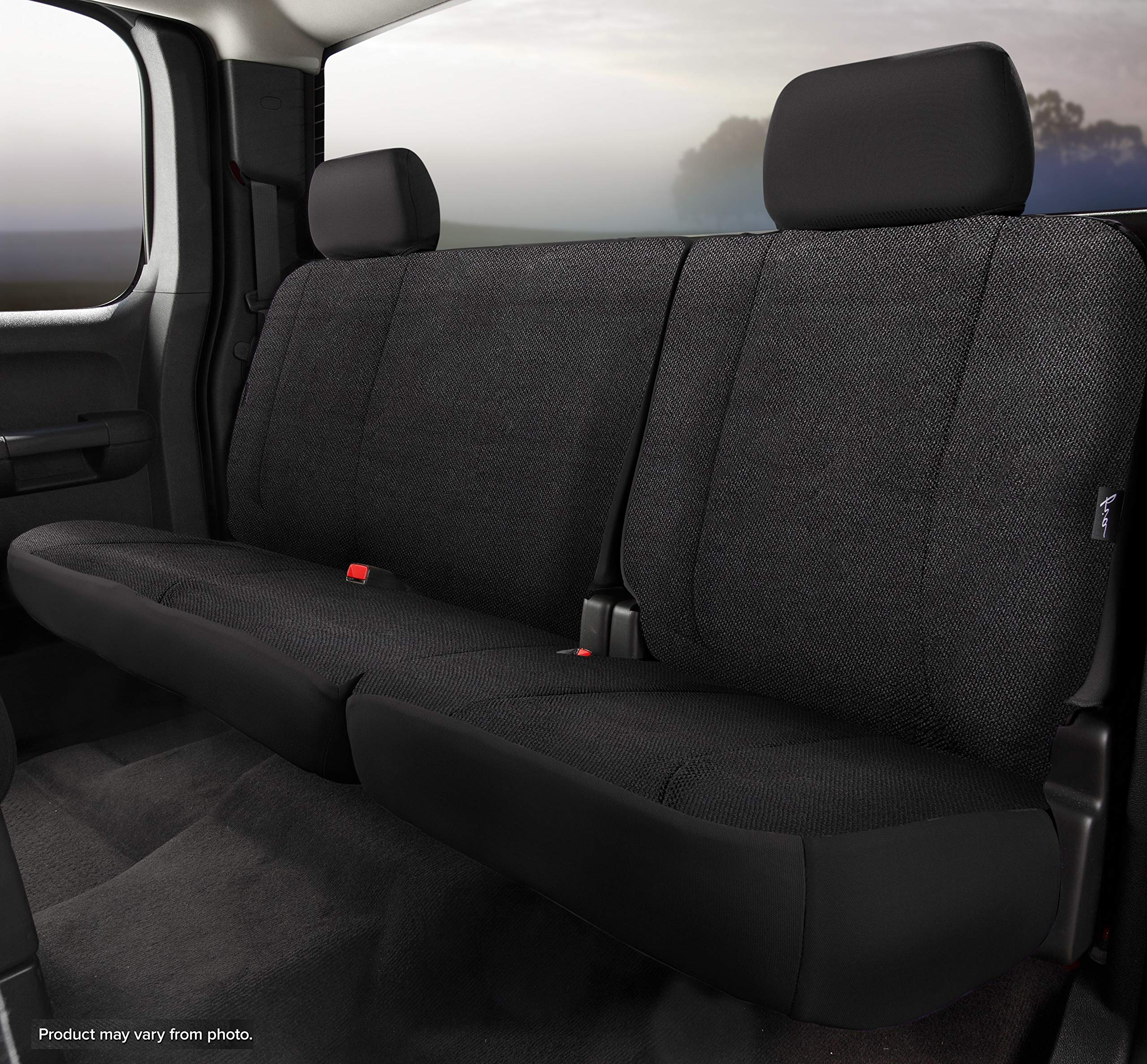 Custom Fit Fia TRS42-76 Black Rear Seat Cover Split Seat 40/60 - Saddle Blanket (Solid Black)