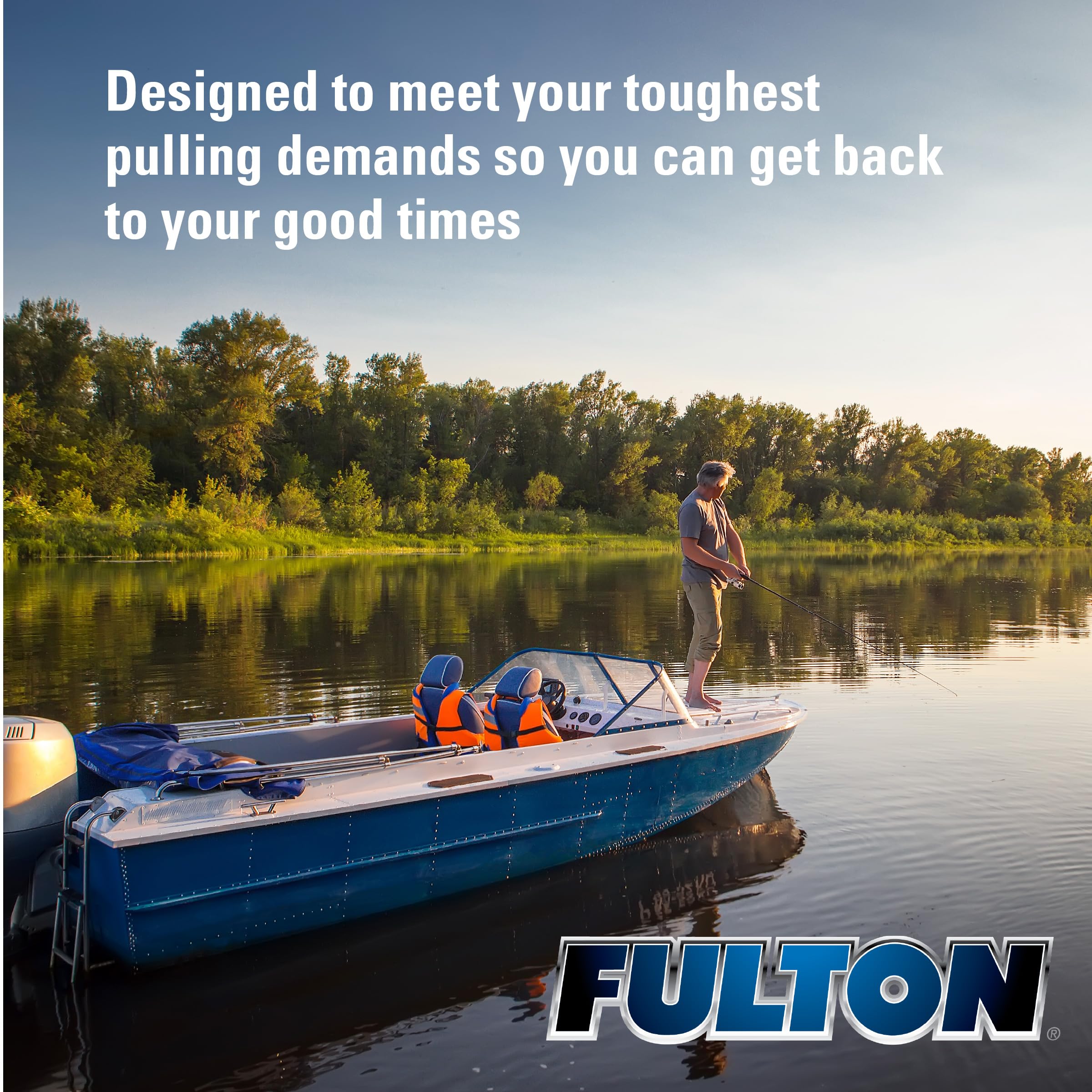 Brake Winch Fulton 143100, 1,500 lbs. Capacity, No Strap, Single-Speed Hand Crank Winch, Dual Ratchet System