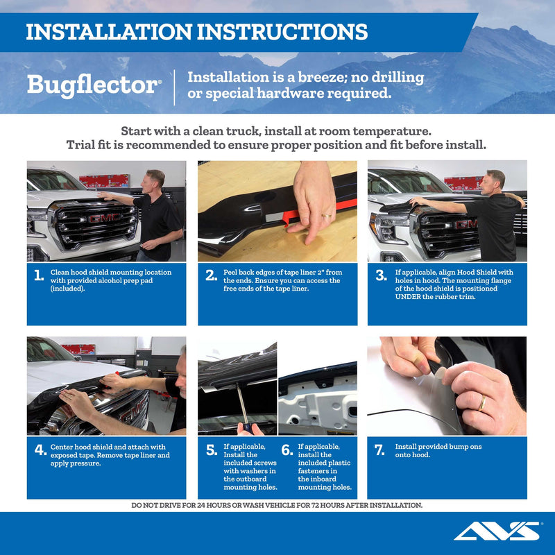 Bugflector Hood Shield Auto Ventshade [AVS] | 2017-2023 Chrysler Pacifica, High Profile, Smoke, 1 pc. | 23762