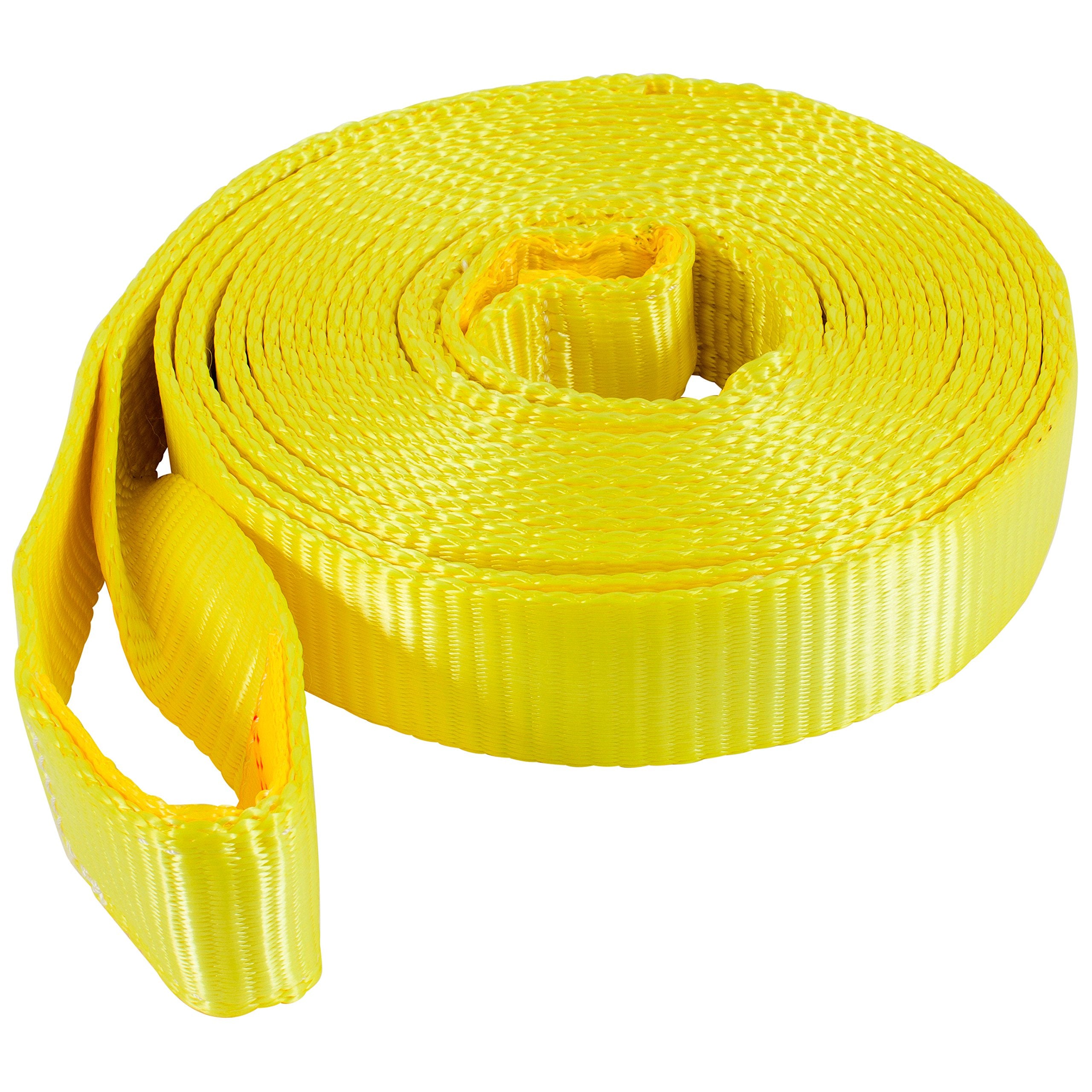 Tow Strap KEEPER - 2" x 30' Recovery and Towing Rope, 20,000 lbs Break Strength - Ideal for Cars, Trucks, and Light-Duty Vehicles