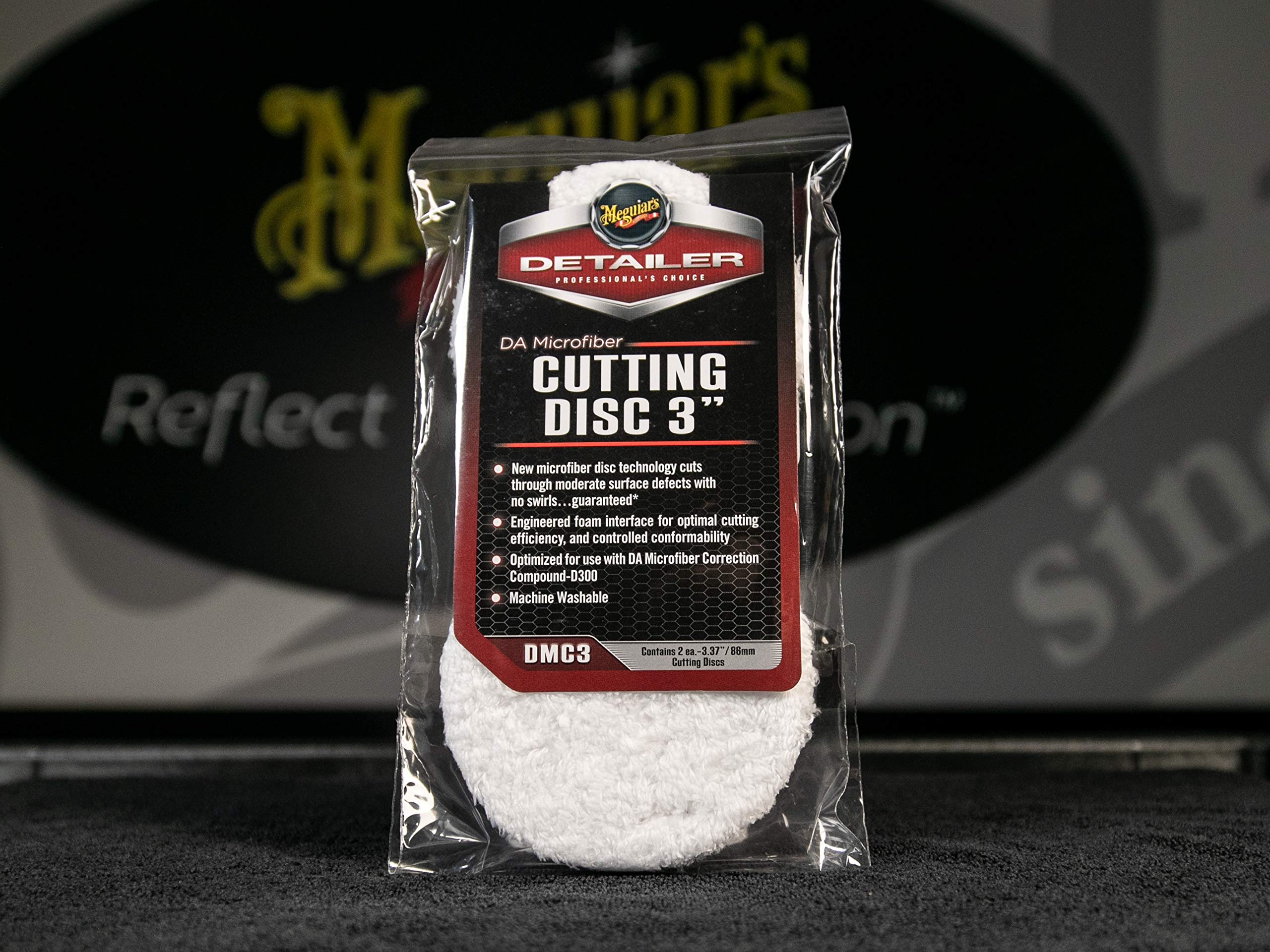 DMC3 Meguiar's DA 3" Microfiber Cutting Disc, 2 Pack
