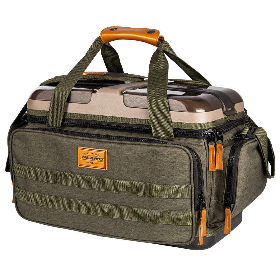 A-Series Plano Molding 2.0 Quick-Top 3700 Tackle Bag, Forest Green, Includes 4 3700 StowAway Utility Boxes, Water-Resistant Soft Fishing Storage for Baits