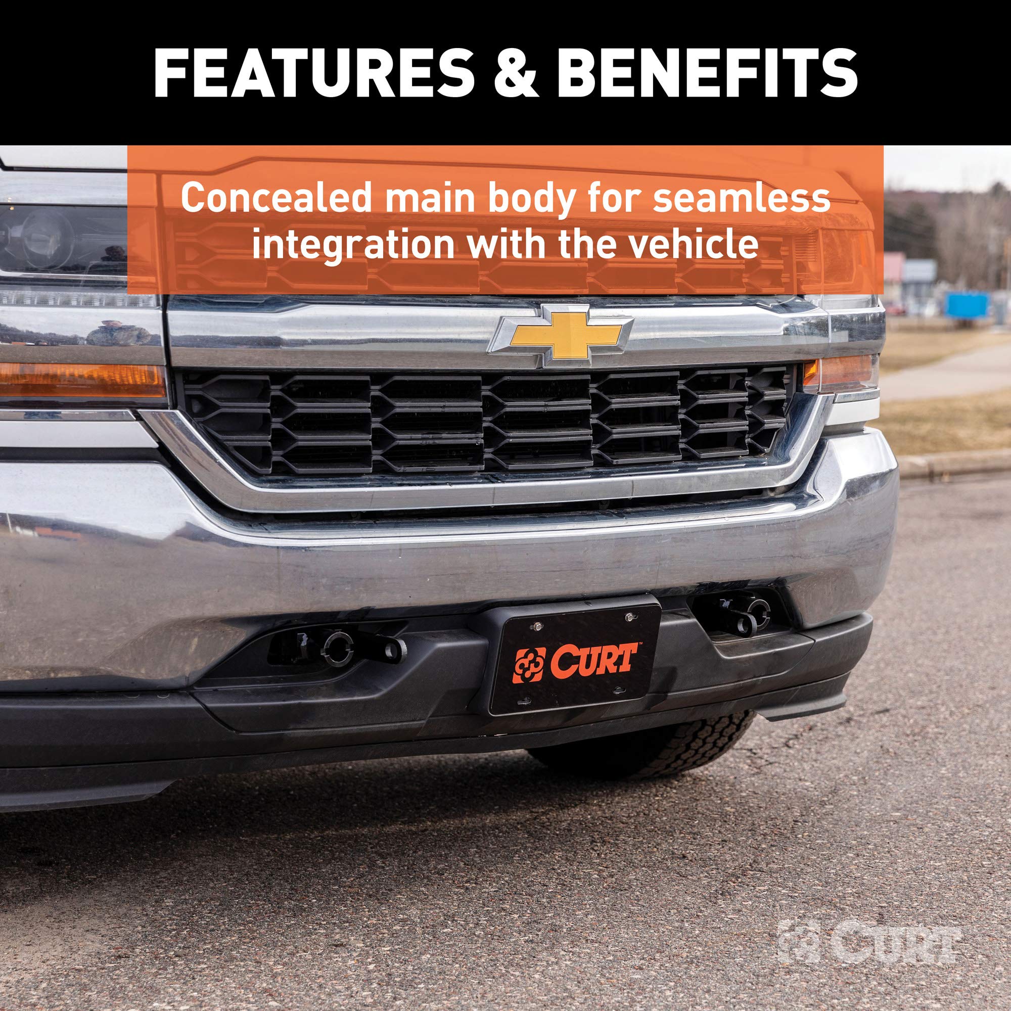 CURT Custom Tow Bar Base Plate Brackets for Dinghy Towing, Fits Select GMC Sierra, Chevrolet Silverado, Suburban, Tahoe