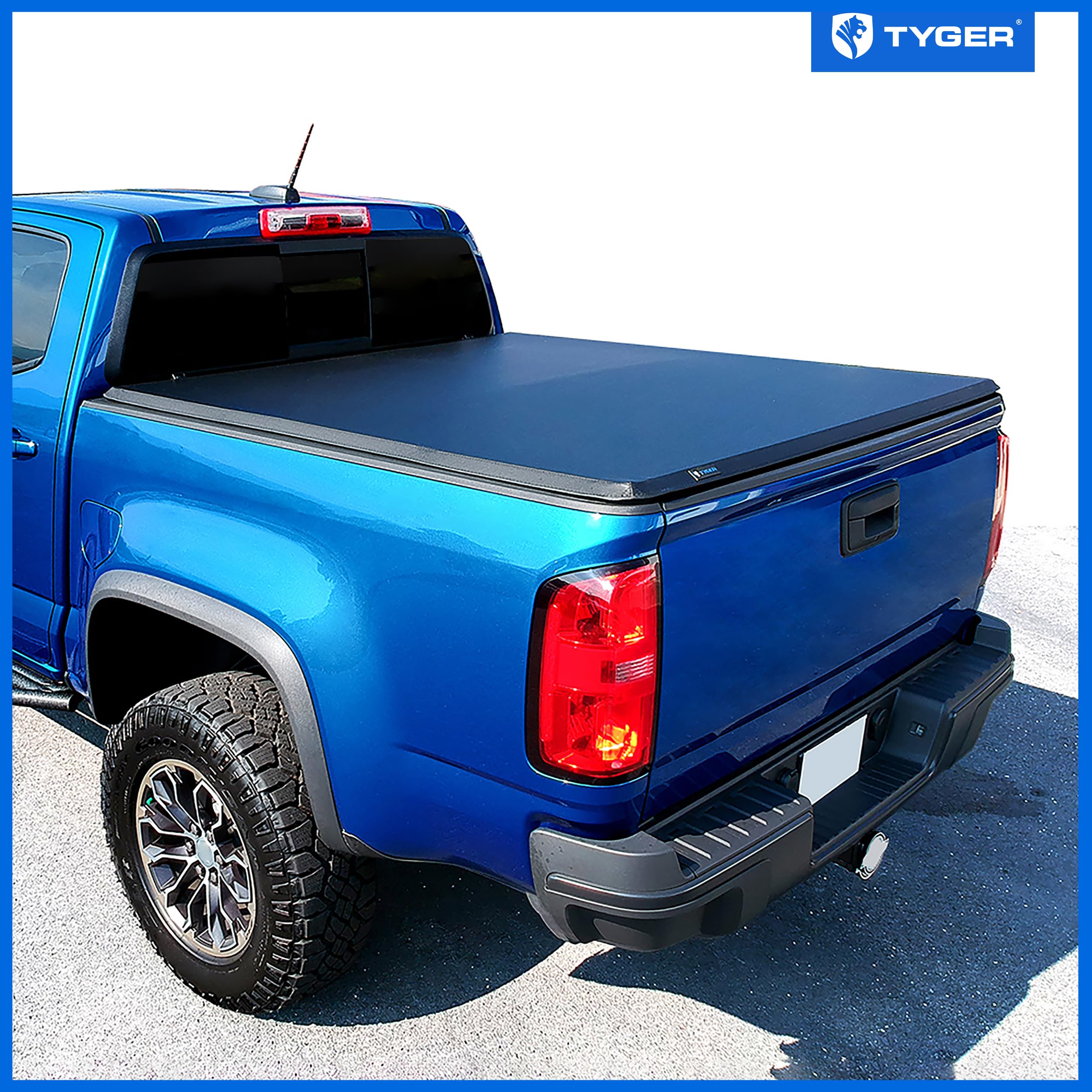Tyger Auto T3 Soft Tri-Fold Tonneau Cover Truck Bed Compatible with 2015-2022 Chevy Colorado / GMC Canyon | Fleetside 5'2" Bed (62") | TG-BC3C1039