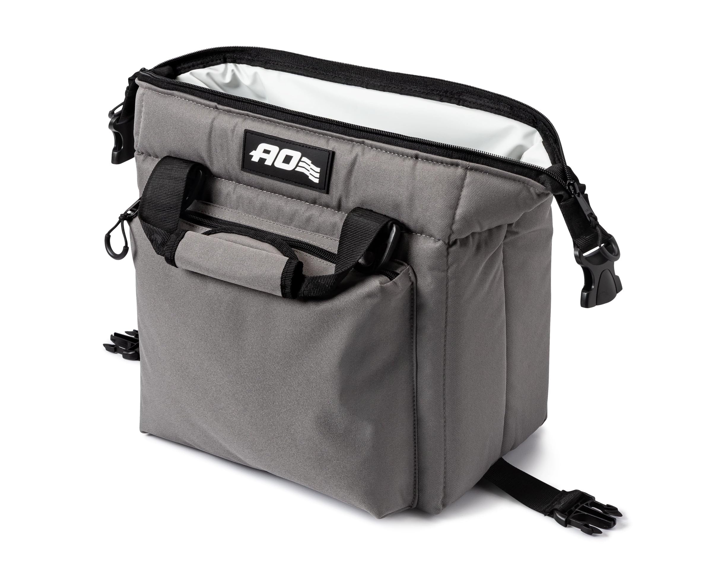 Caravan AO Coolers Canvas Soft Cooler with High-Density Insulation, Oversized Storage Pockets, Charcoal, 12-Can