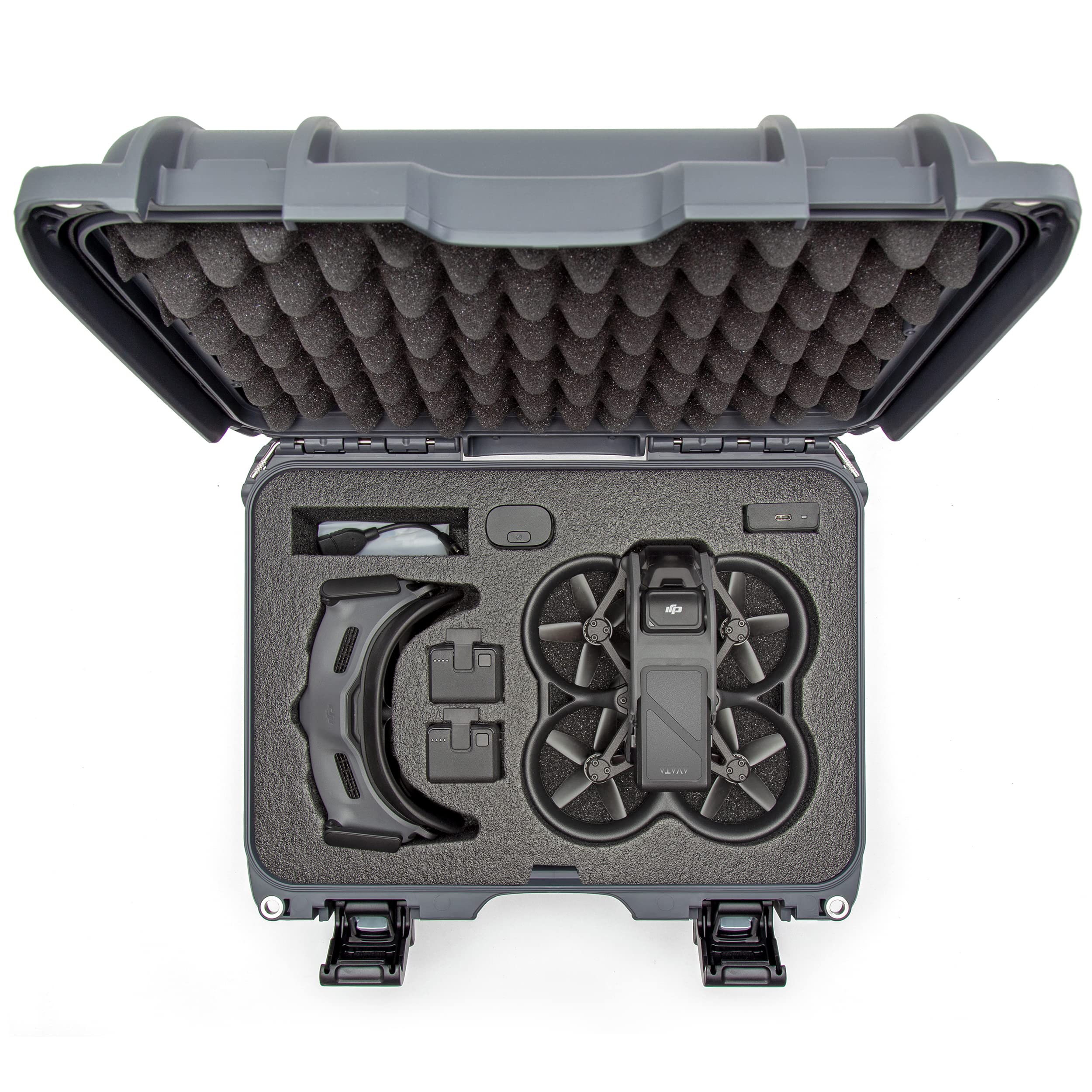Waterproof Nanuk 915 Hard Case with Foam Insert for DJI Avata FPV Unit, Goggles and Controller - Graphite (915S-080GP-0A0-C0778)