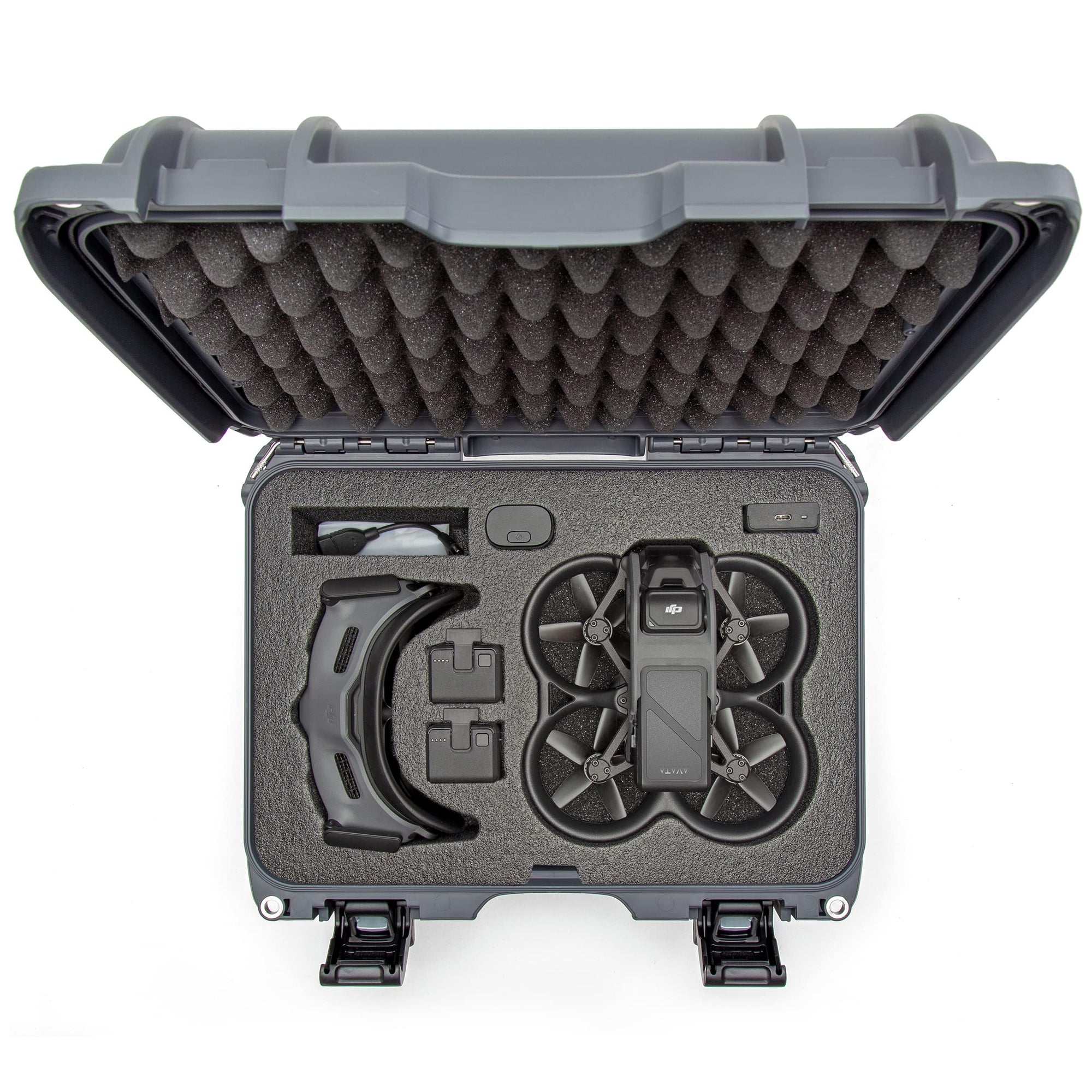 Waterproof Nanuk 915 Hard Case with Foam Insert for DJI Avata FPV Unit, Goggles and Controller - Graphite (915S-080GP-0A0-C0778)